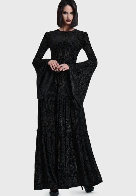 Killstar Daemon's Hex Maxi Black Vestito | Women-Image