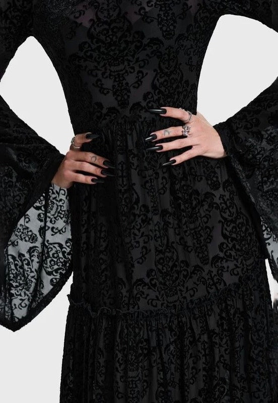Killstar Daemon's Hex Maxi Black Vestito | Women-Image