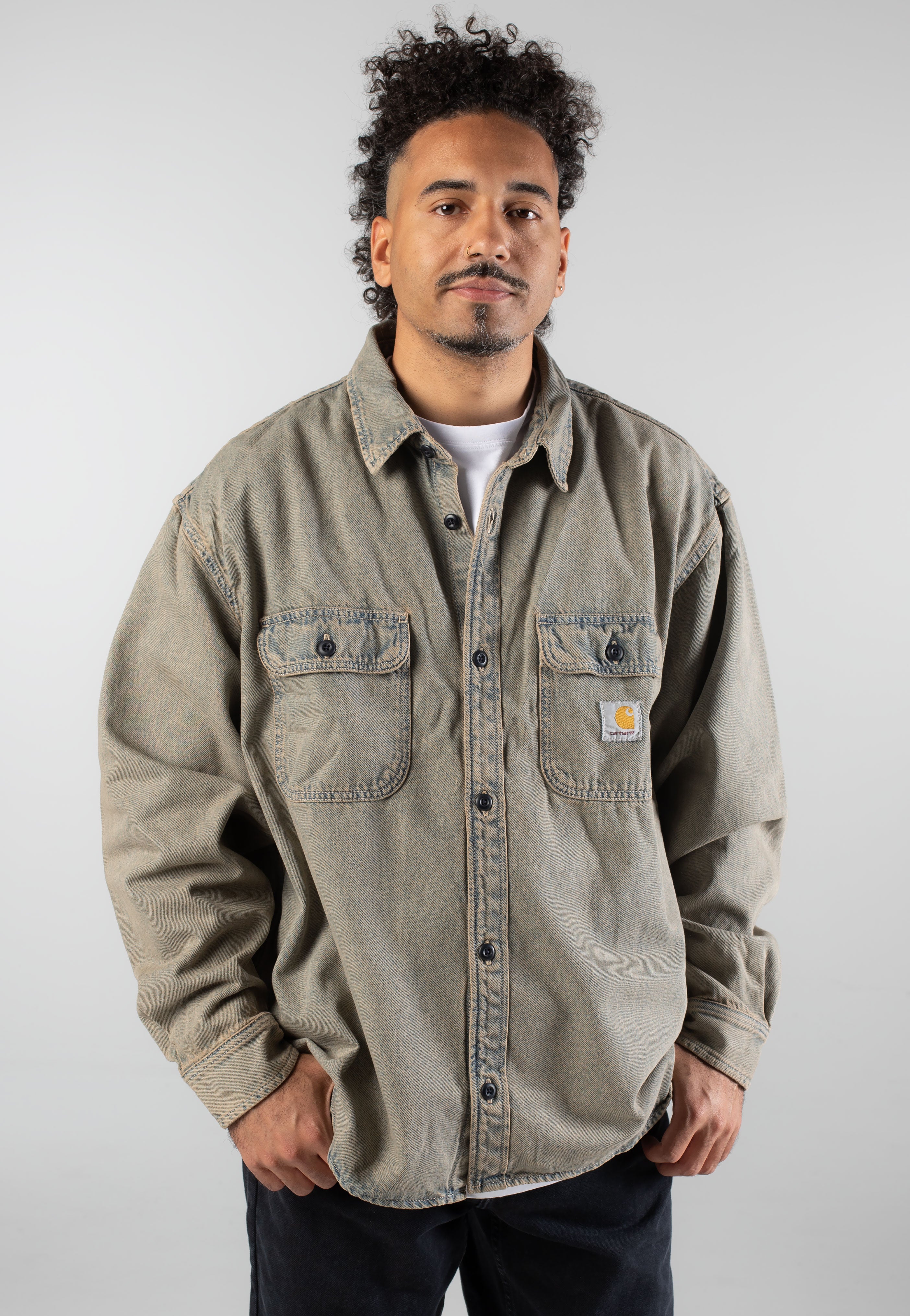Carhartt WIP - Tigan Shirt Denim Blue/Leather - Jacket | Men-Image