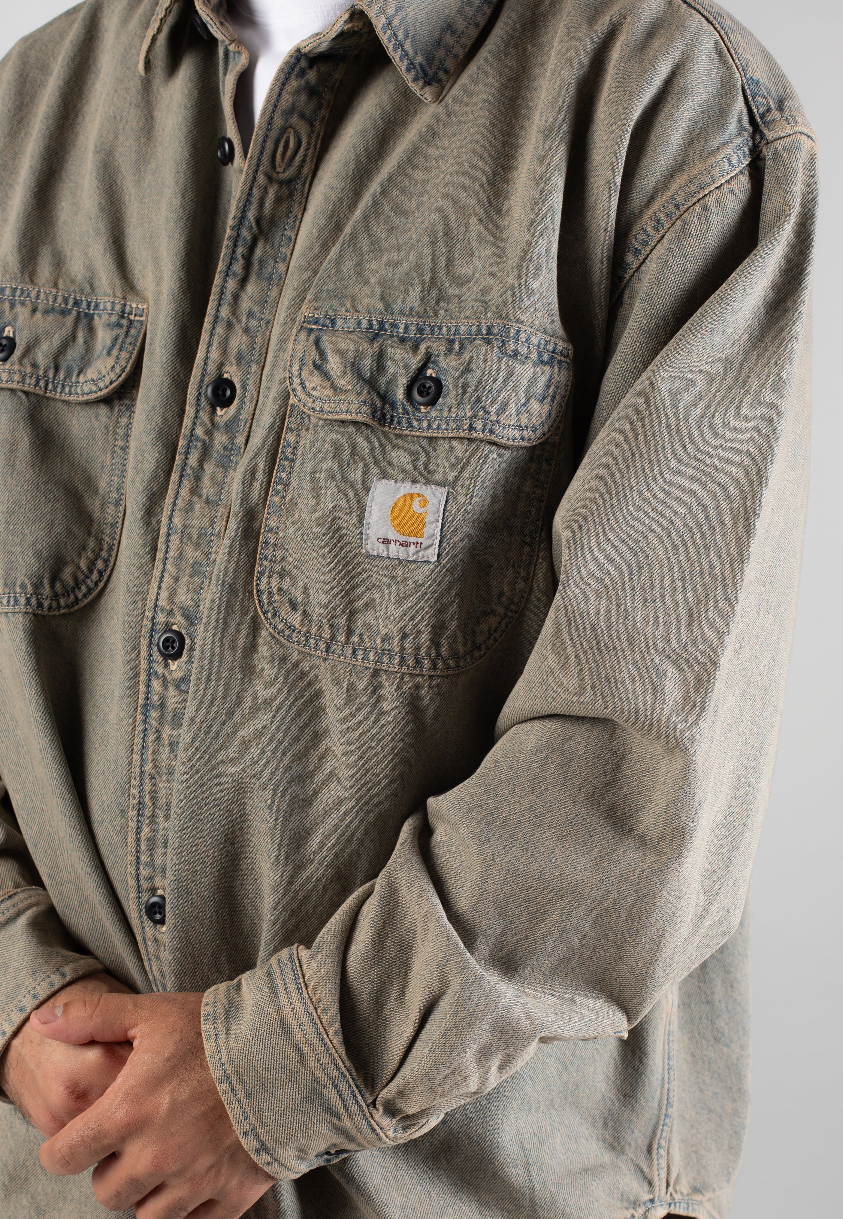 Carhartt WIP - Tigan Shirt Denim Blue/Leather - Jacket | Men-Image