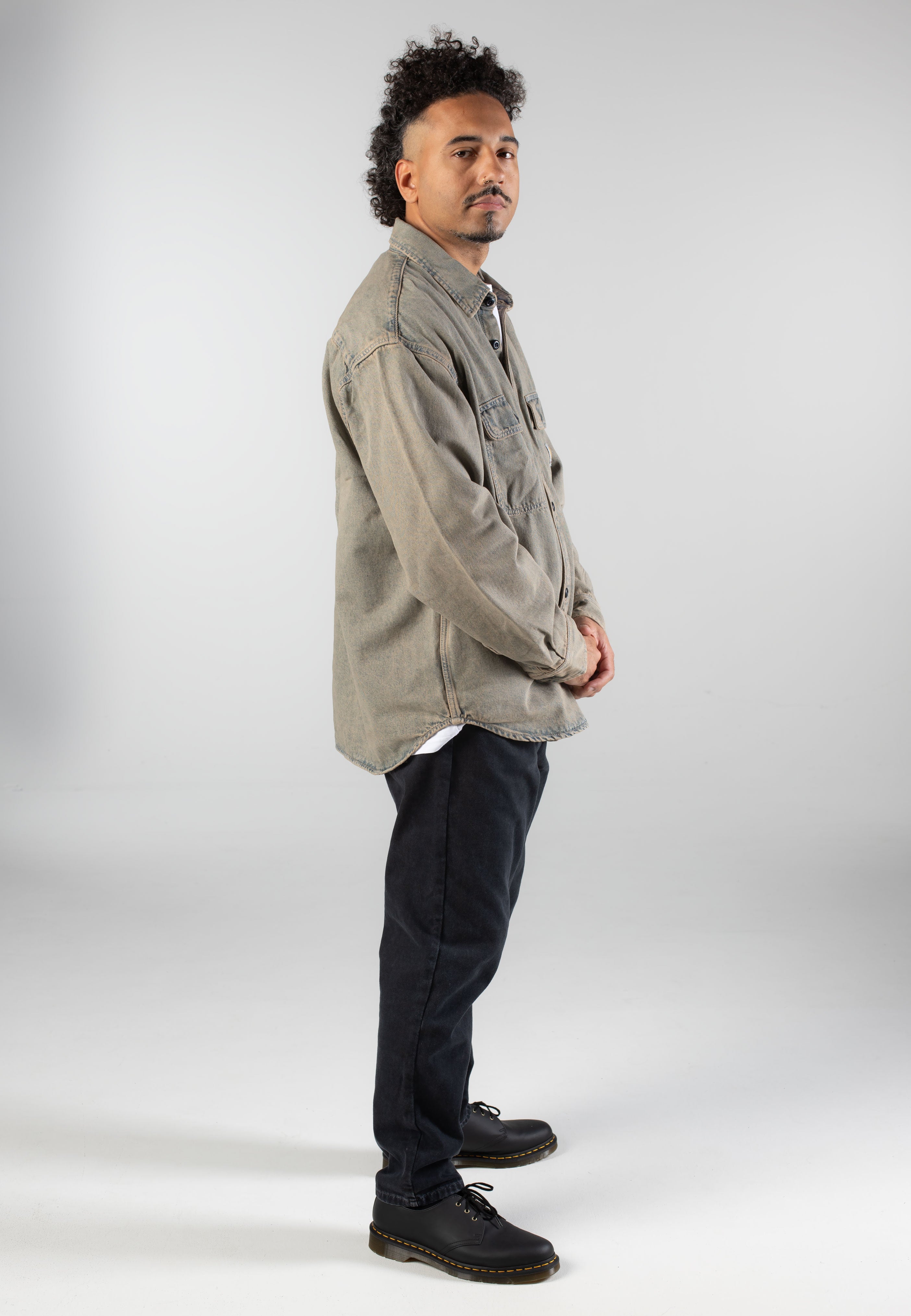 Carhartt WIP - Tigan Shirt Denim Blue/Leather - Jacket | Men-Image