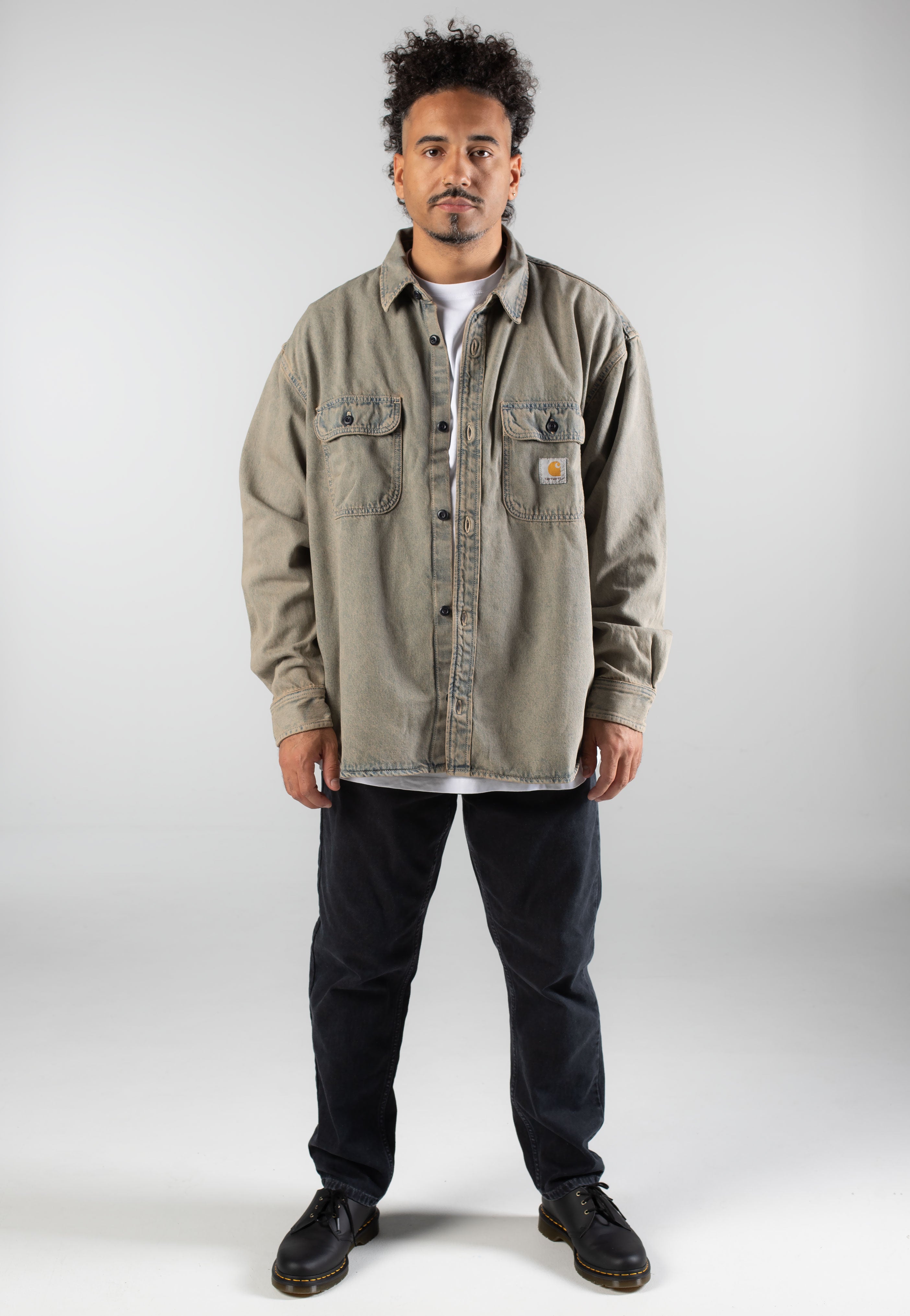 Carhartt WIP - Tigan Shirt Denim Blue/Leather - Jacket | Men-Image