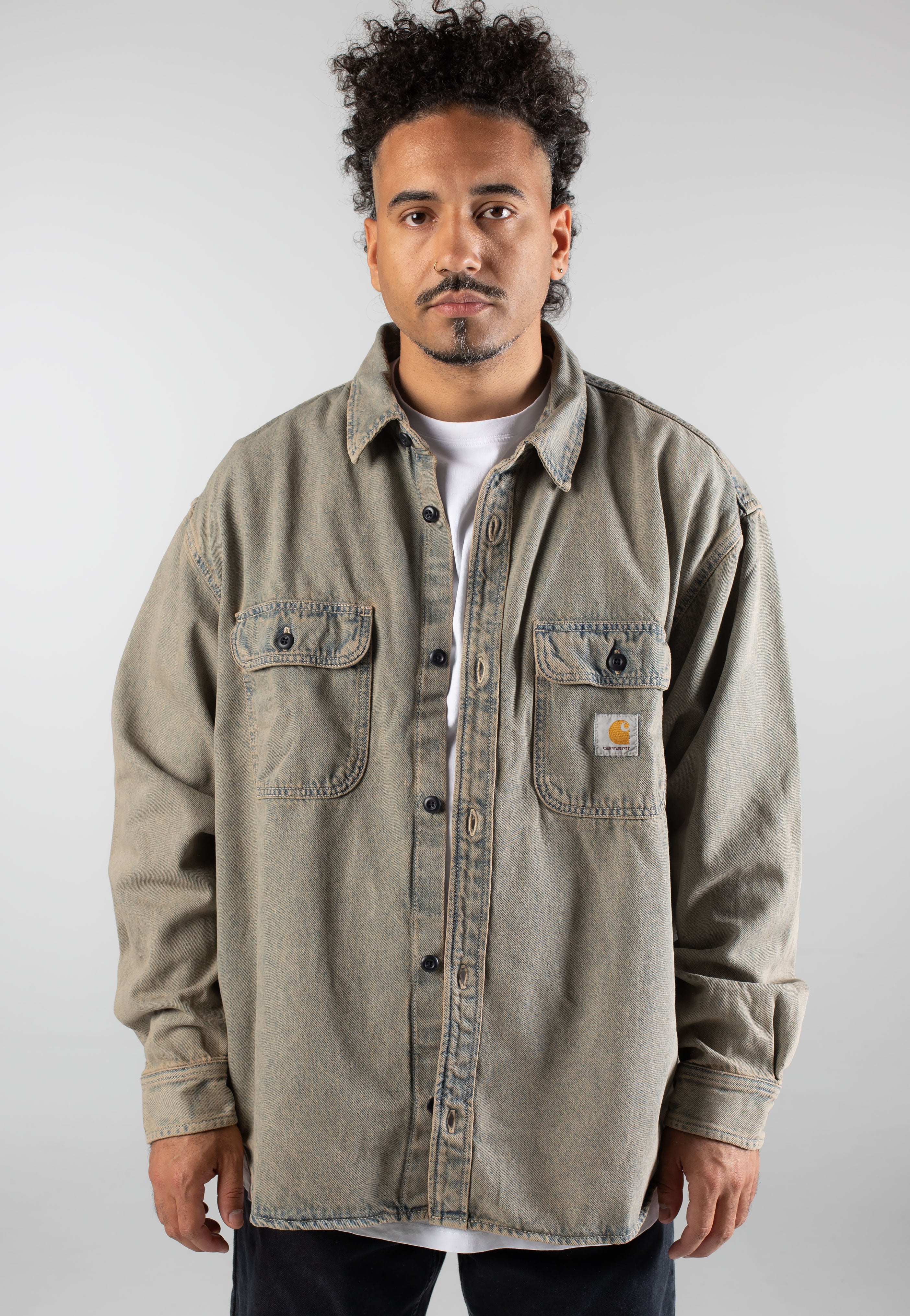 Carhartt WIP - Tigan Shirt Denim Blue/Leather - Jacket | Men-Image
