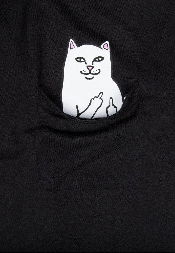 RIPNDIP Lord Nermal Pocket Black T-Shirt a maniche lunghe | Women-Image