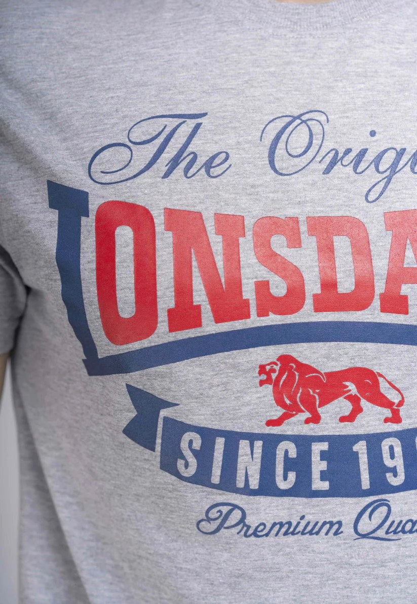 Lonsdale - Corrie Marl Grey - T-Shirt | Men-Image