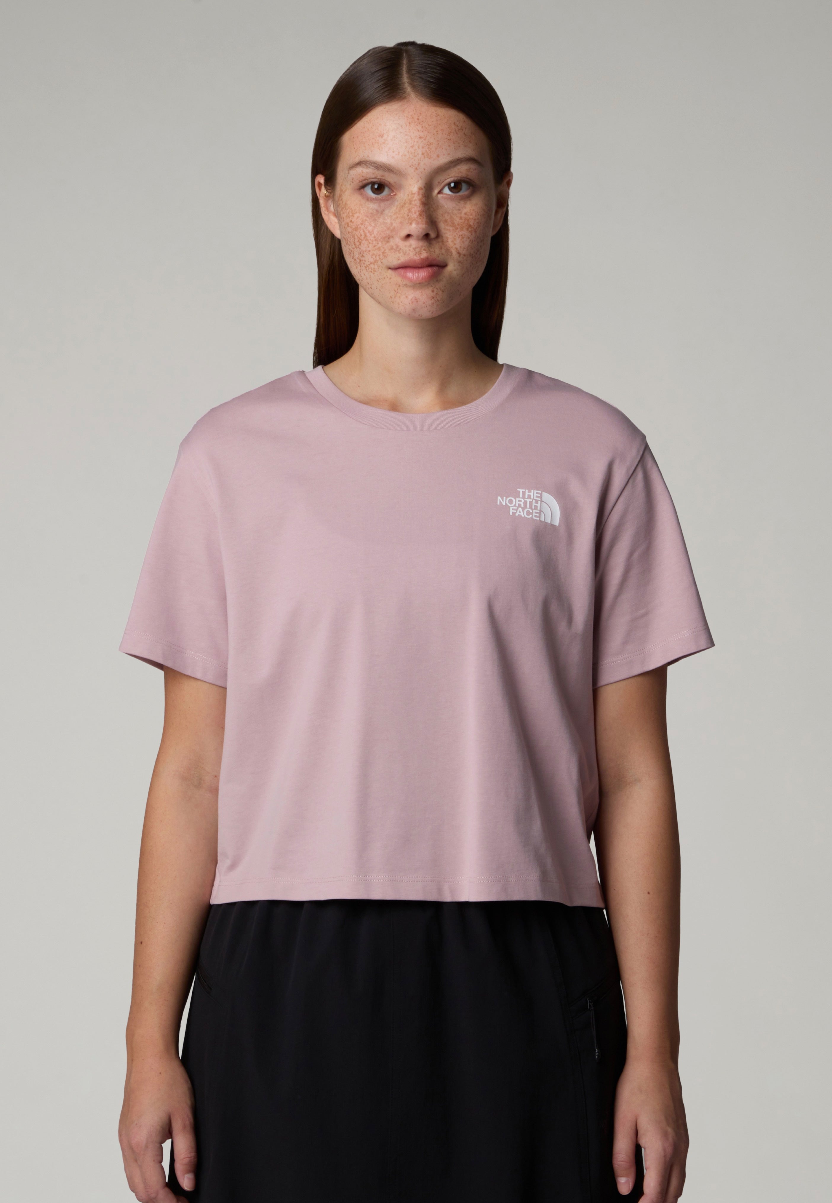 The North Face - Simple Dome Cropped Slim Metal Pink - T-Shirt | Women-Image
