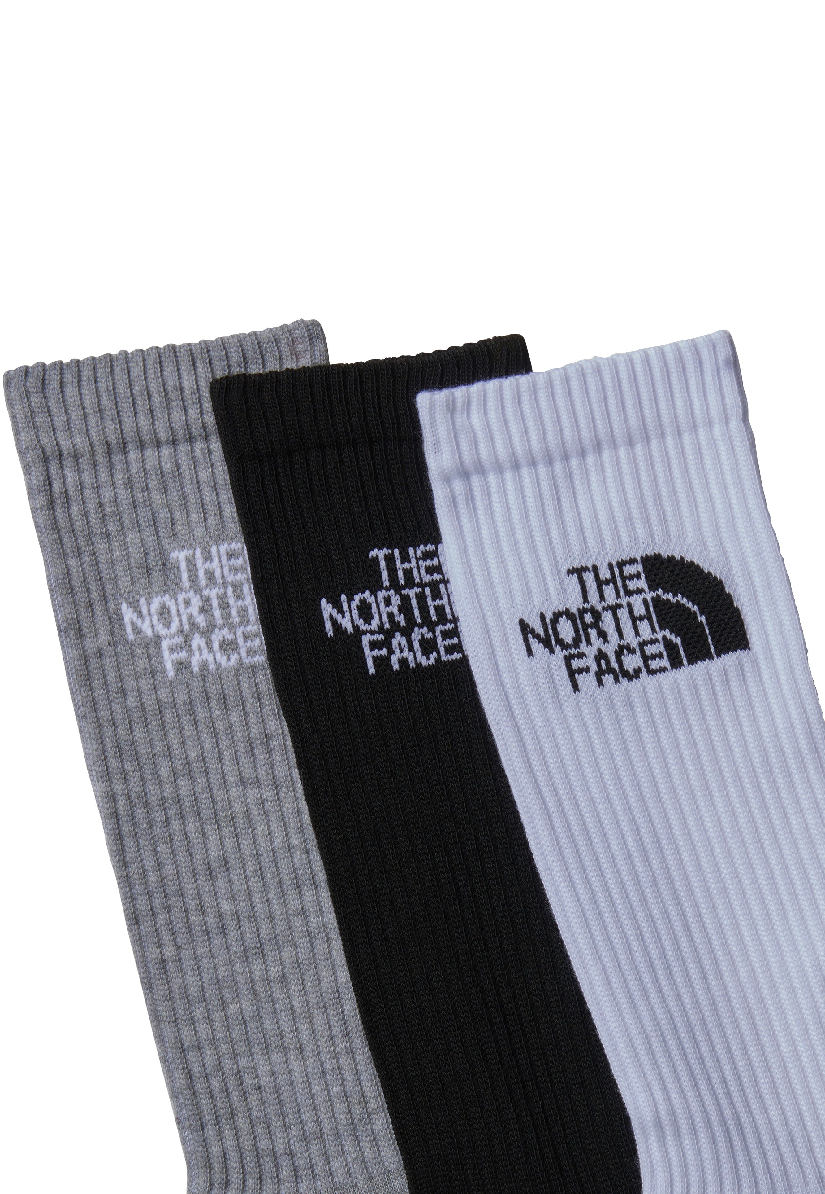 The North Face - Sport Cush Crew Sock Pack Of 3 Black Assorted - Socks | Neutral-Image