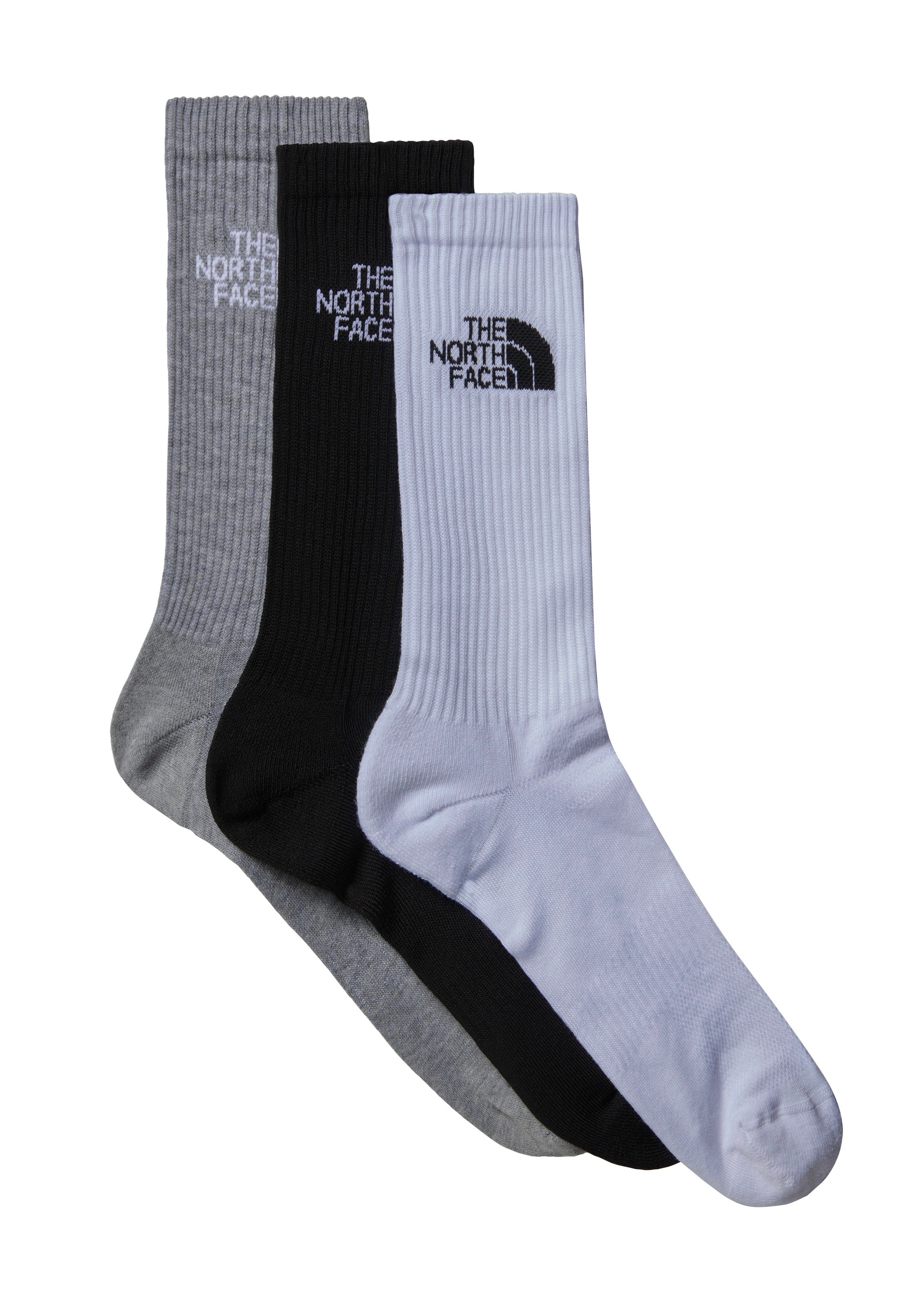 The North Face - Sport Cush Crew Sock Pack Of 3 Black Assorted - Socks | Neutral-Image