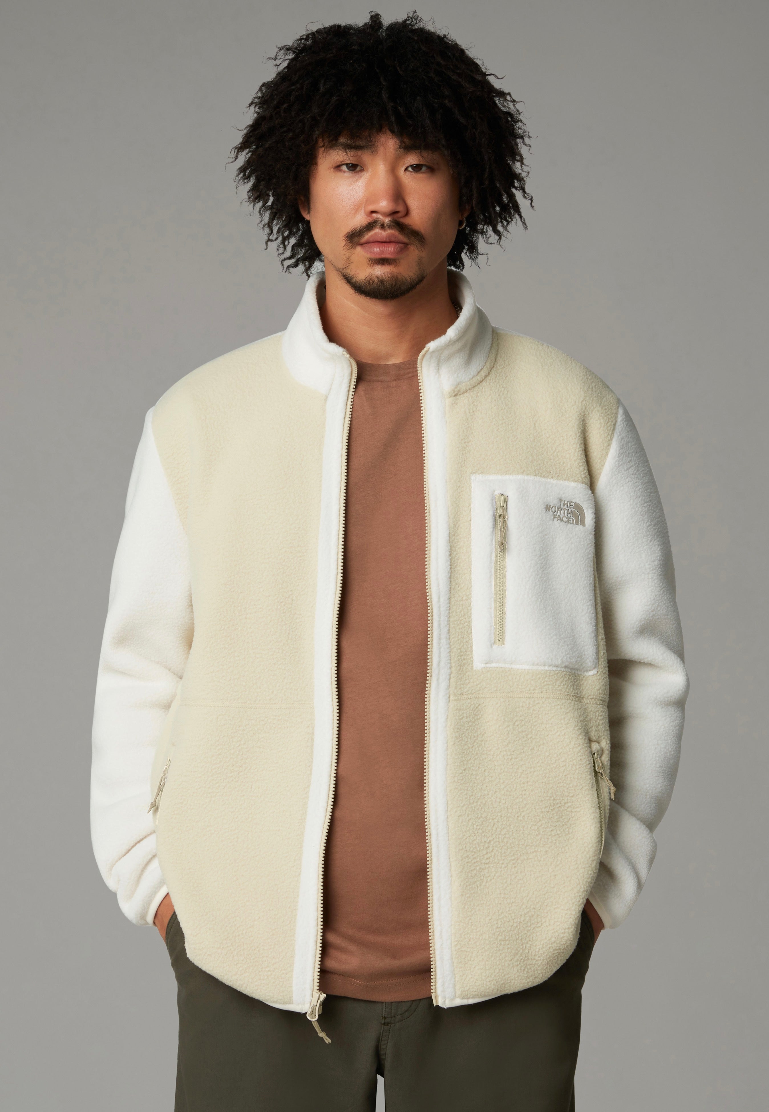 The North Face - Yumiori Full Zip Gravel/White Dune/Gravel - Jacket | Men-Image