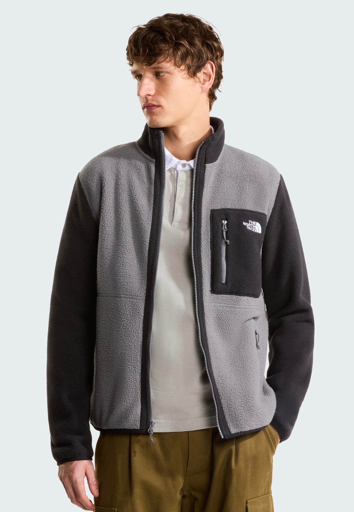 The North Face M Yumiori Full Zip Smoked Pearl/TNF Black Takki | Men-Image