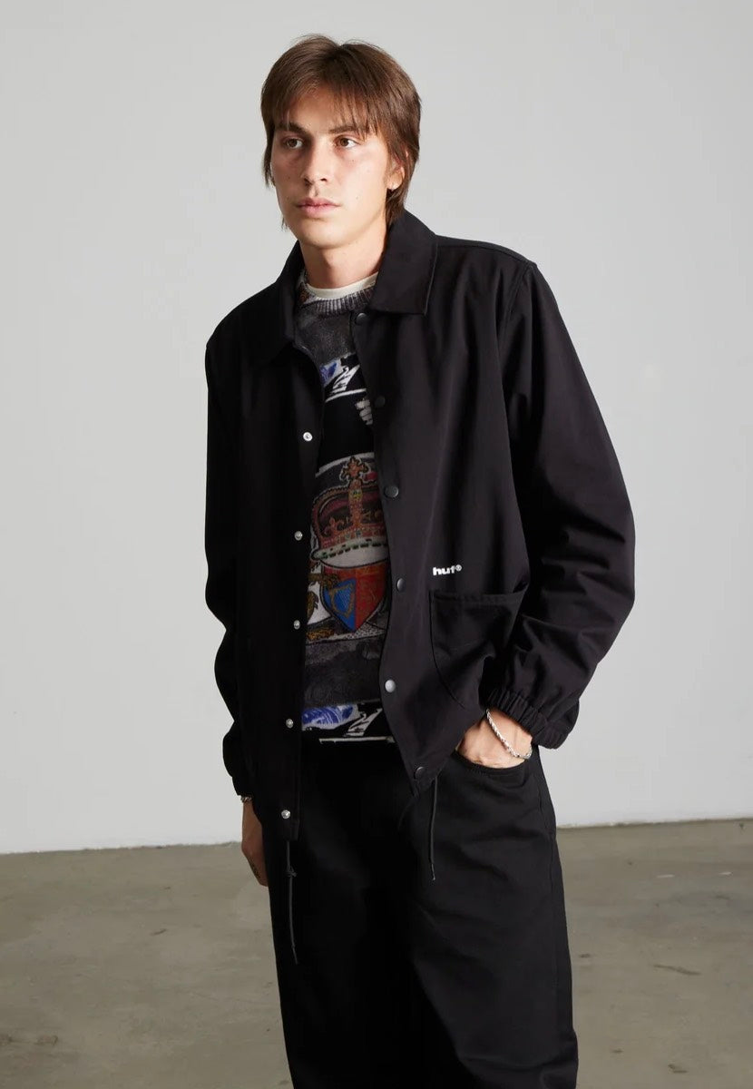 HUF 89 Twill Coaches Black/White Jacket | Men-Image