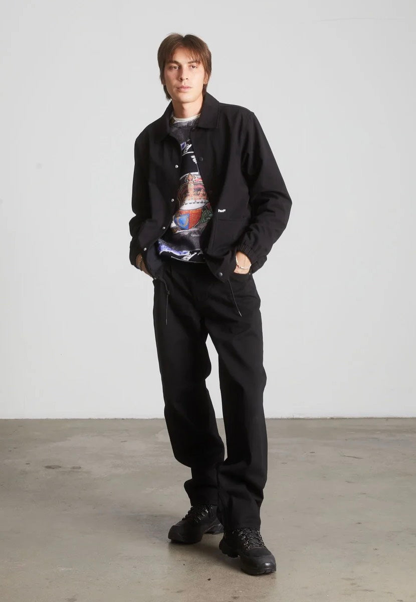 HUF 89 Twill Coaches Black/White Jacket | Men-Image
