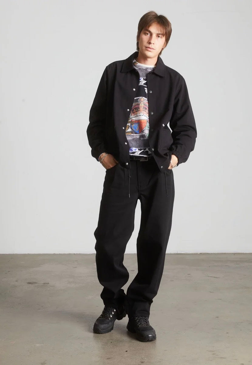 HUF 89 Twill Coaches Black/White Jacket | Men-Image