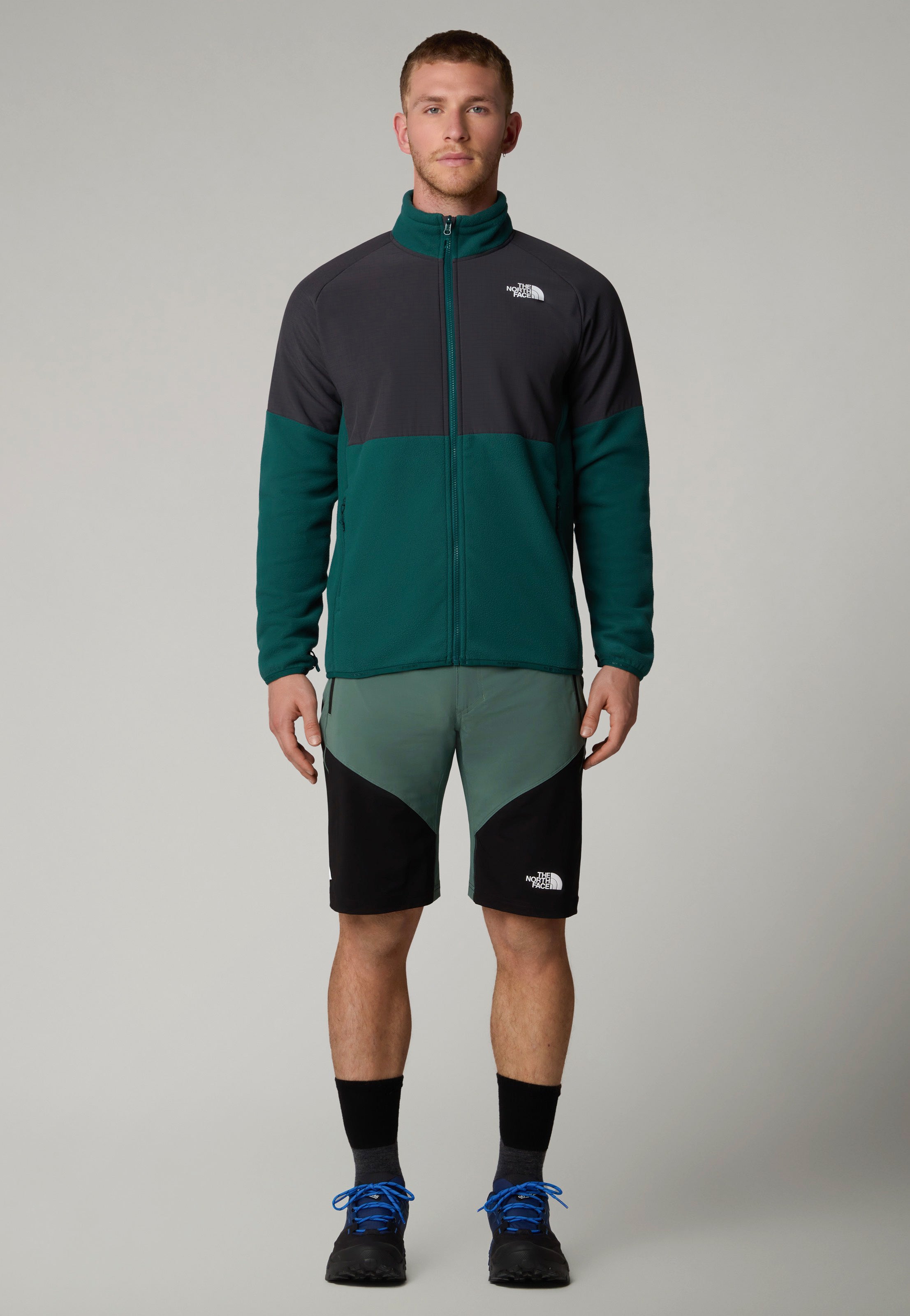 The North Face - Glacier Heavyweight Full Zip Deep Nori/Asphalt Grey - Jacket | Men-Image