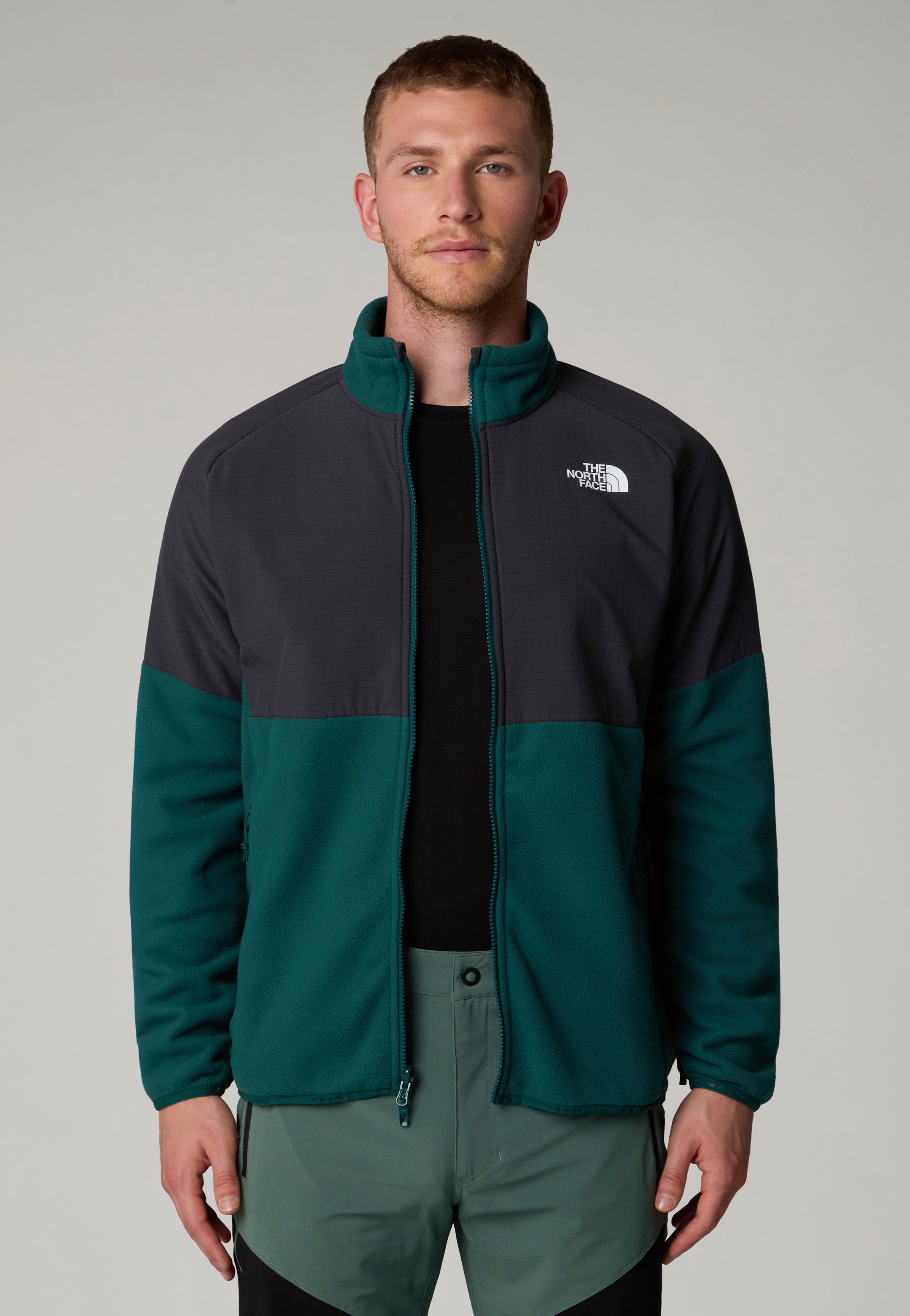 The North Face - Glacier Heavyweight Full Zip Deep Nori/Asphalt Grey - Jacket | Men-Image