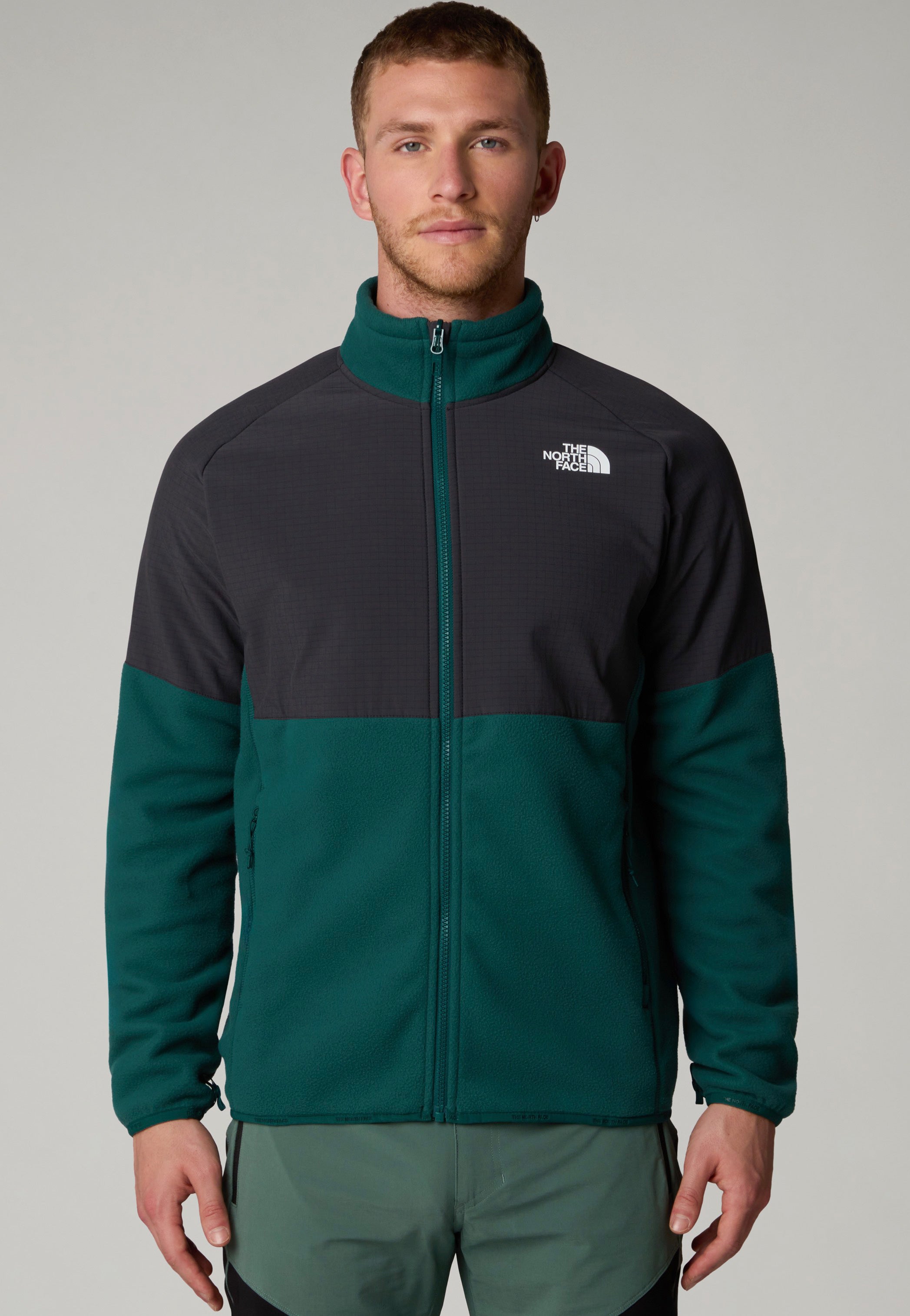 The North Face - Glacier Heavyweight Full Zip Deep Nori/Asphalt Grey - Jacket | Men-Image