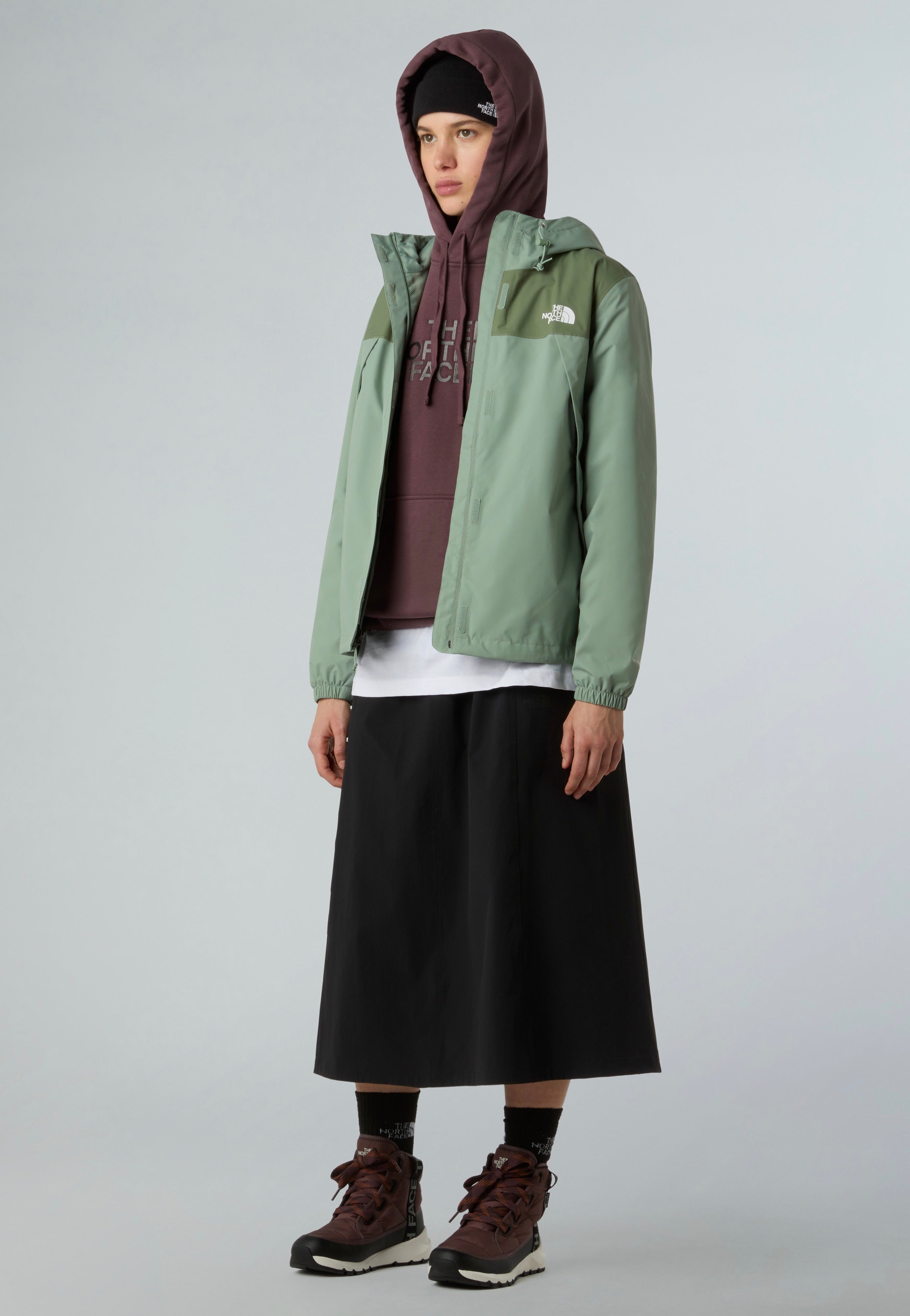 The North Face - Antora Rain Slate Moss/Bark Mist - Jacket | Women-Image
