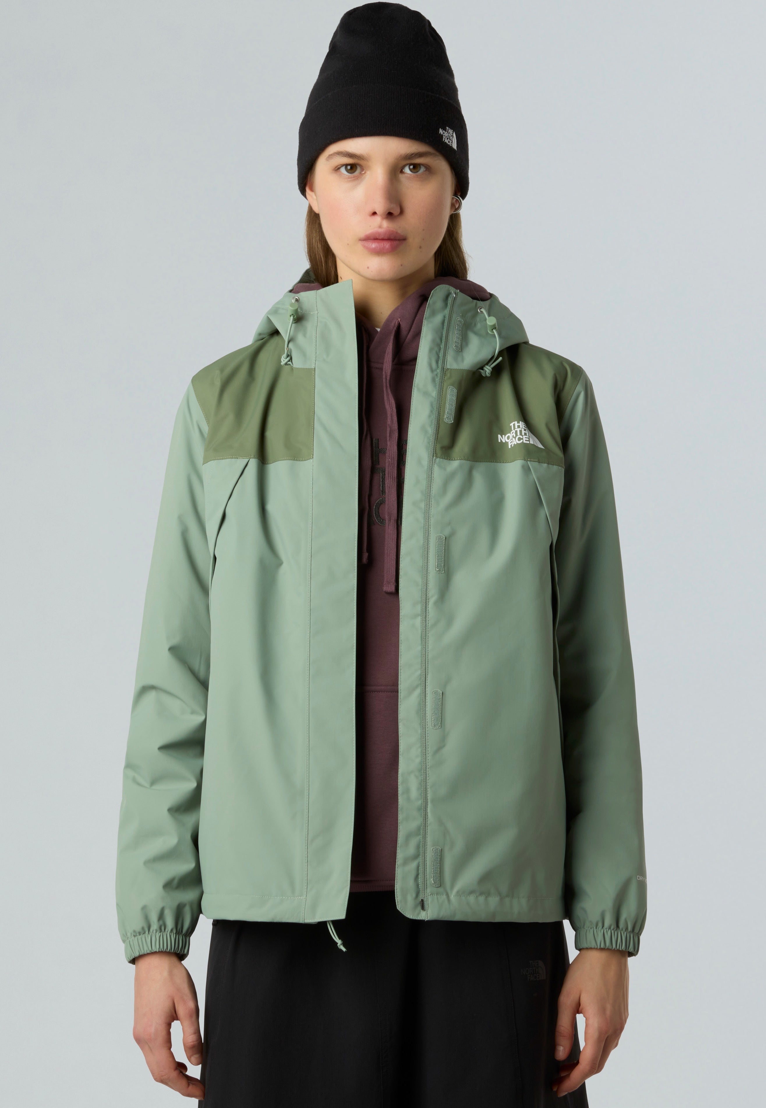 The North Face - Antora Rain Slate Moss/Bark Mist - Jacket | Women-Image