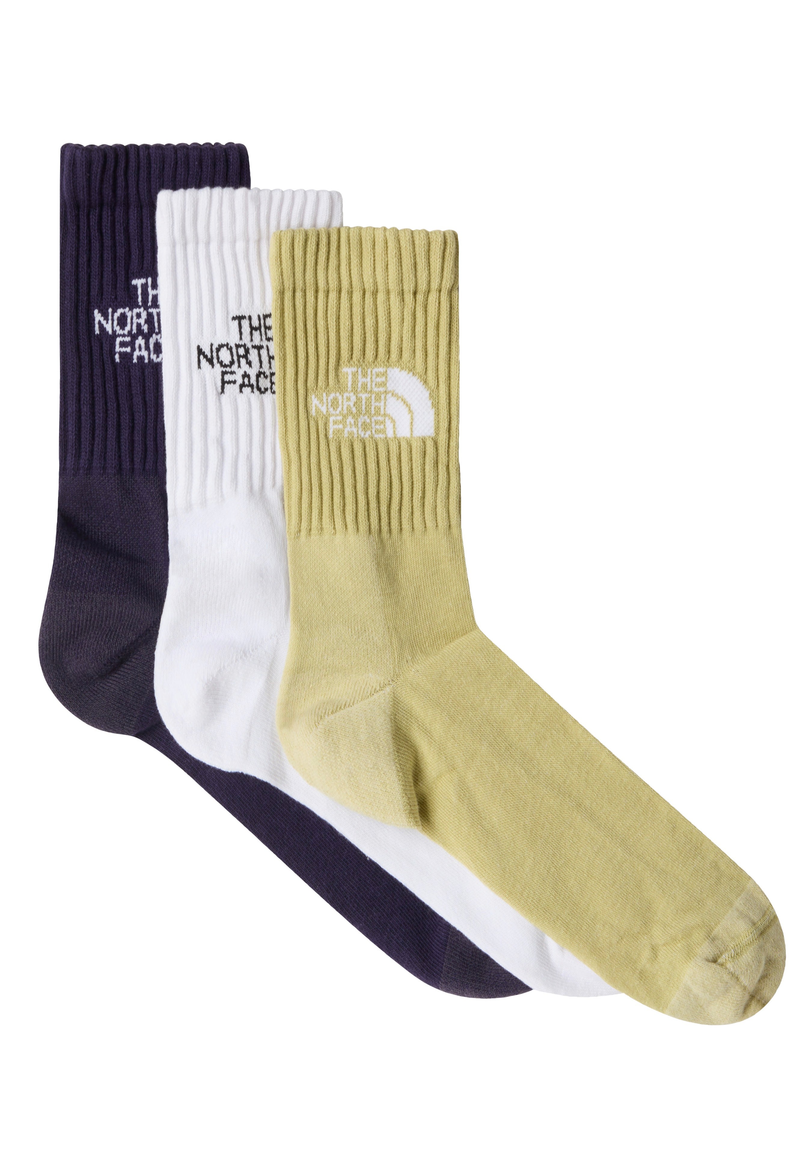 The North Face - Everyday Standard Crew Pack Of 3 TNF White/Endless Dusk - Socks | Neutral-Image