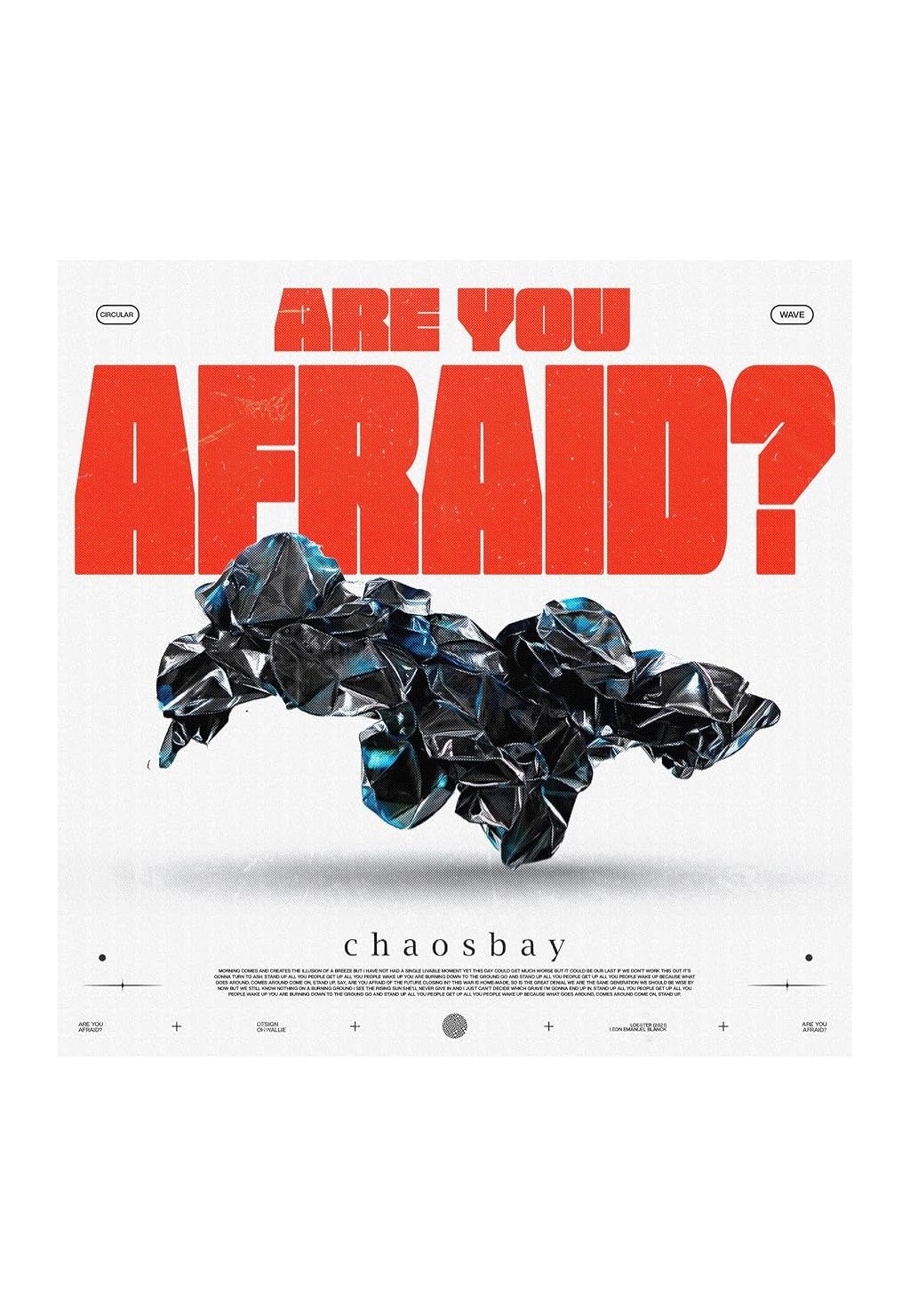 Chaosbay - Are You Afraid? Blue Marble w/ Black - Splattered Vinyl | Neutral-Image