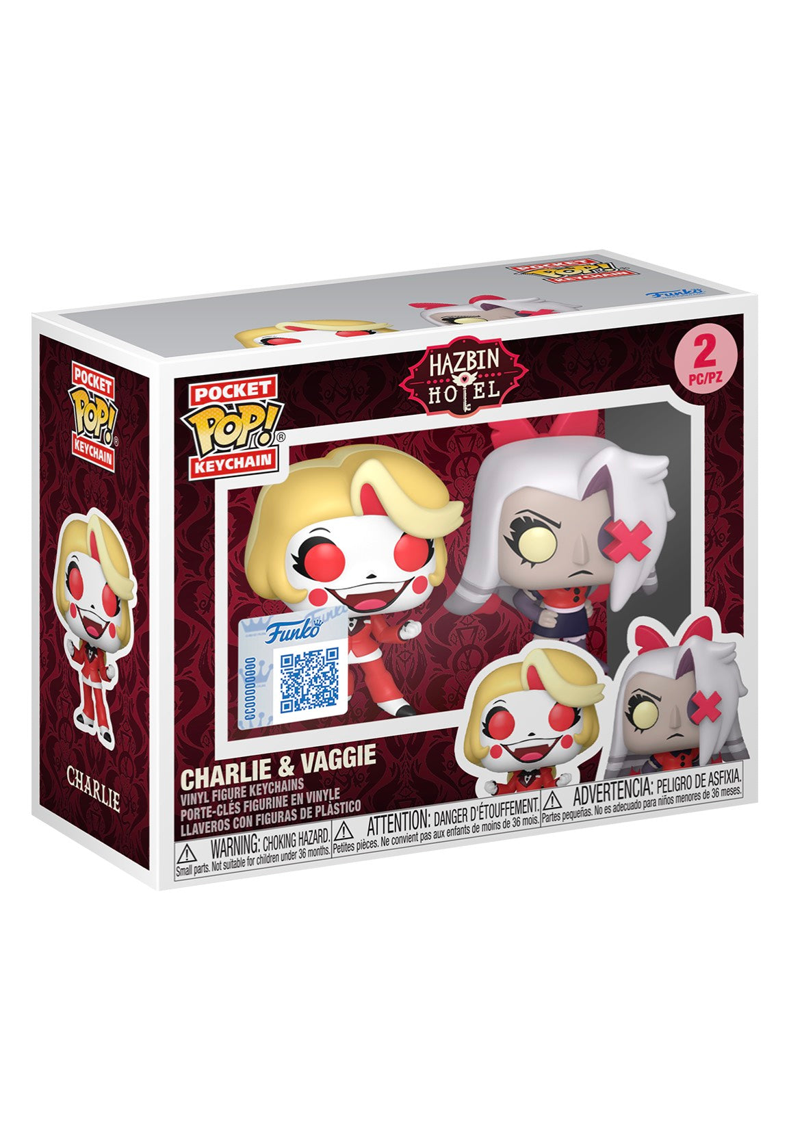 Hazbin Hotel - Charlie & Vaggie Pack Of 2 POP! - Keychain | Neutral-Image