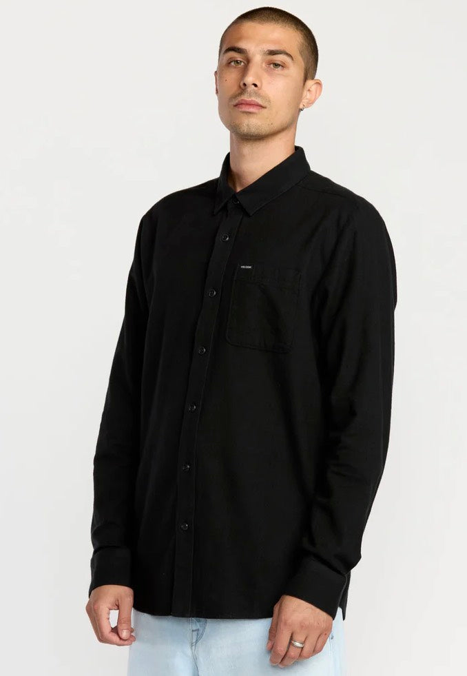 Volcom - Caden Solid Antique Black - Shirt | Men-Image
