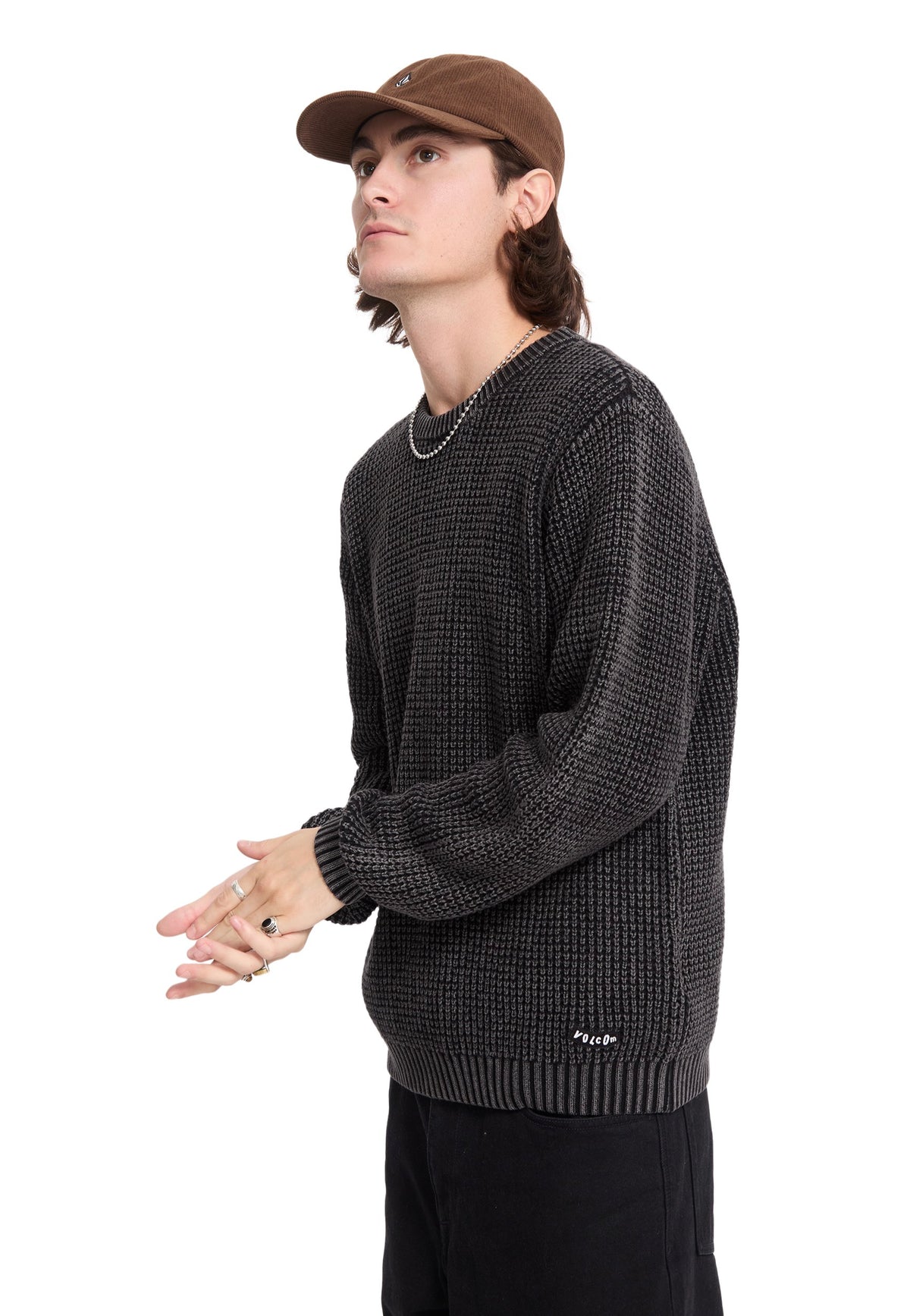Volcom Thermowhy Black Svetr | Men-Image