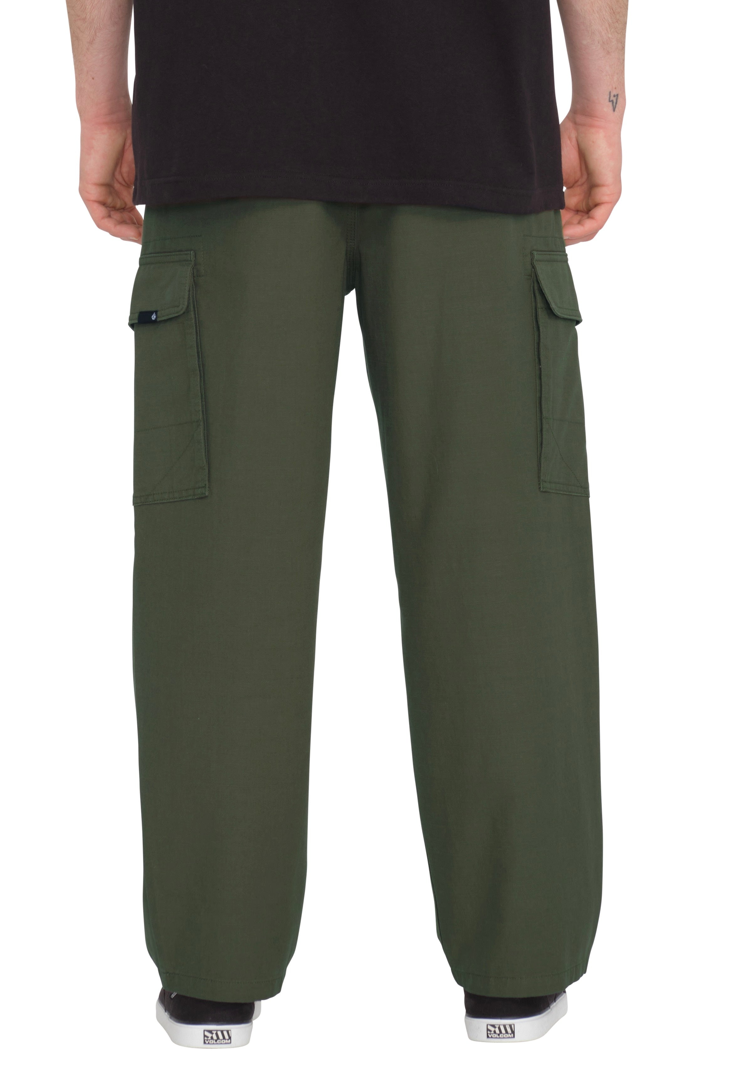 Volcom - Billow Tapered Elastic Waist Cargo Squadron Green - Pants | Men-Image
