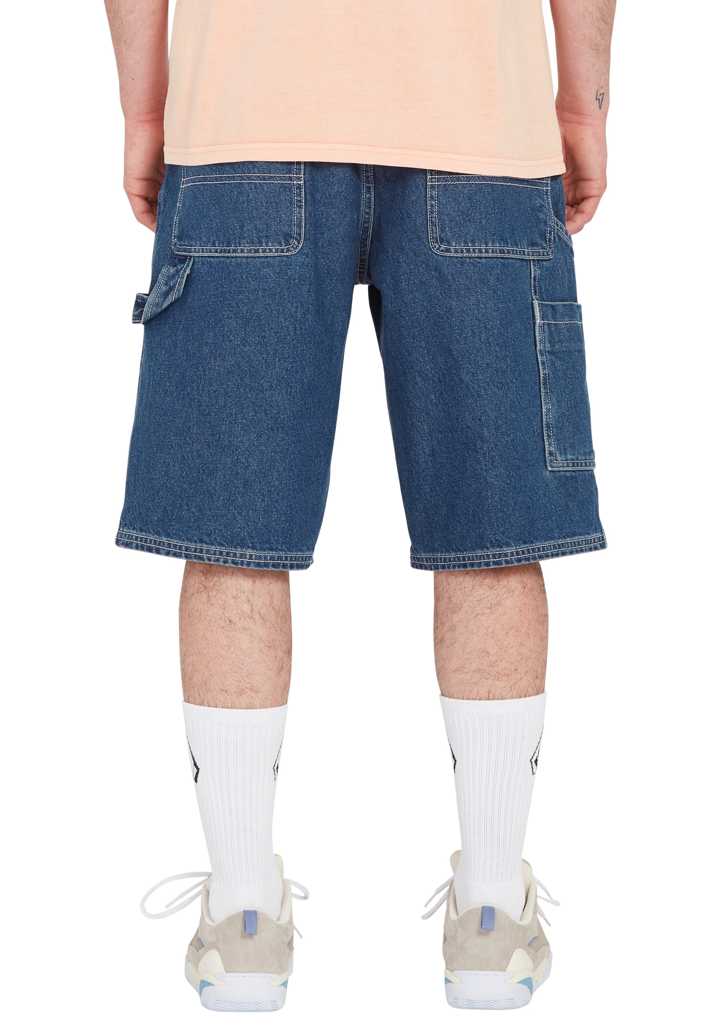Volcom - Labored Denim Utility Indigo Ridge Wash - Shorts | Men-Image