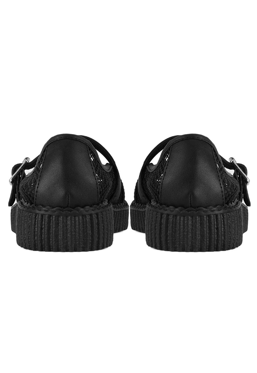 T.U.K. - Pointed Mary Jane Creeper Vegan Lace Black - Girl Shoes | Women-Image