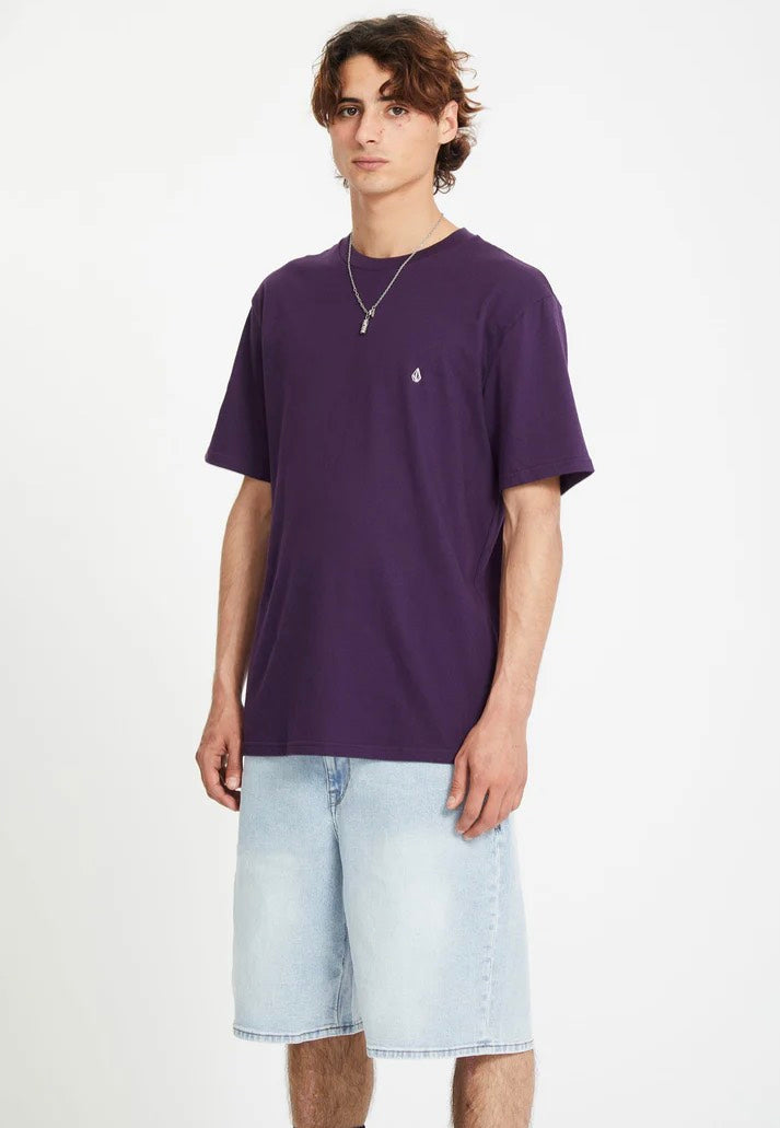 Volcom - Stone Blanks Basic Grape Royale - T-Shirt | Men-Image