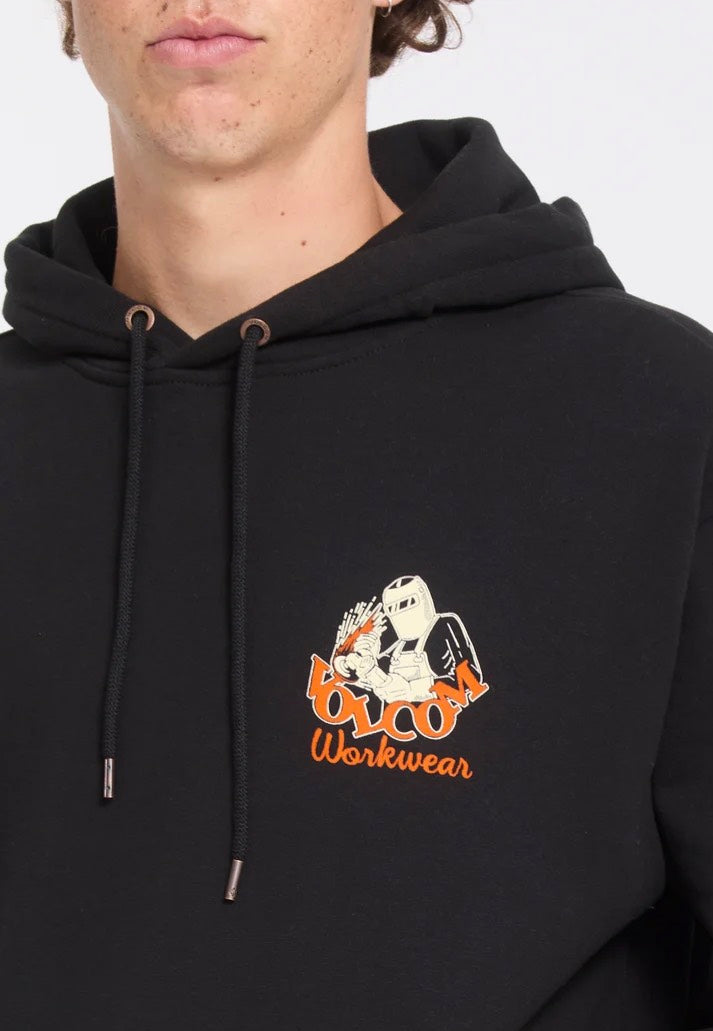 Volcom Always Grinding PO Black Mikina s kapucí | Men-Image