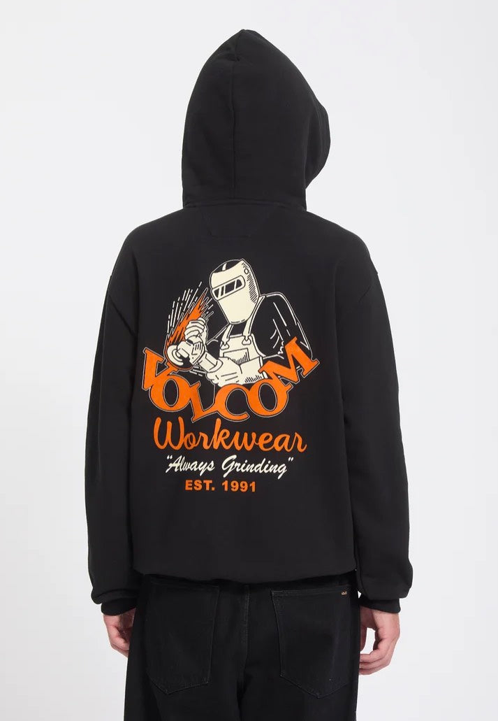 Volcom Always Grinding PO Black Mikina s kapucí | Men-Image