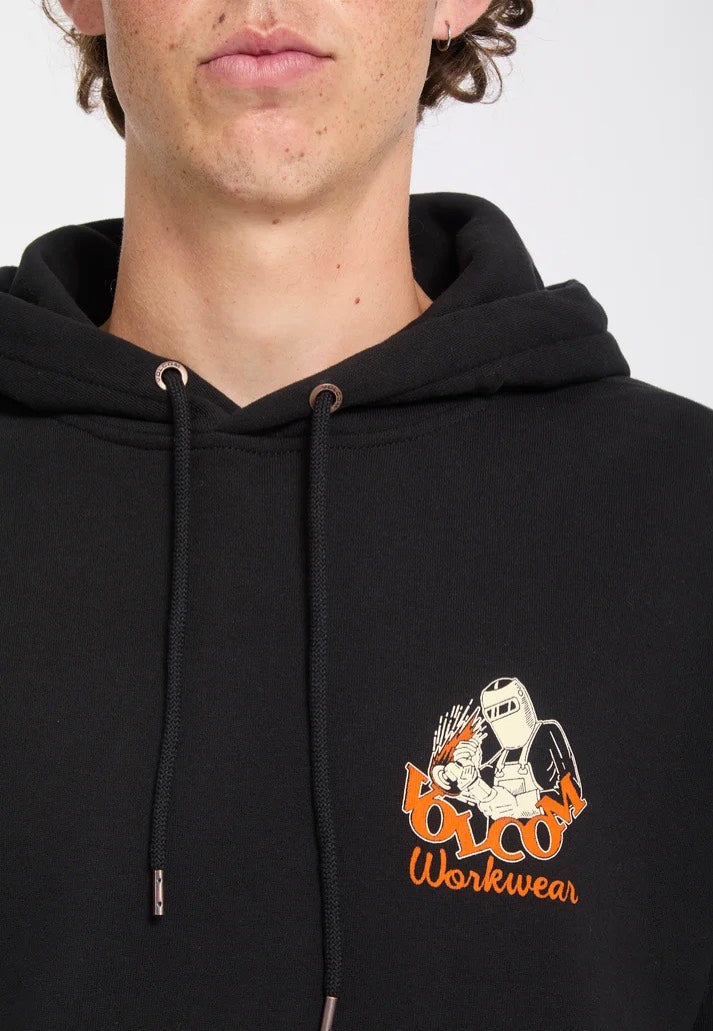 Volcom Always Grinding PO Black Mikina s kapucí | Men-Image