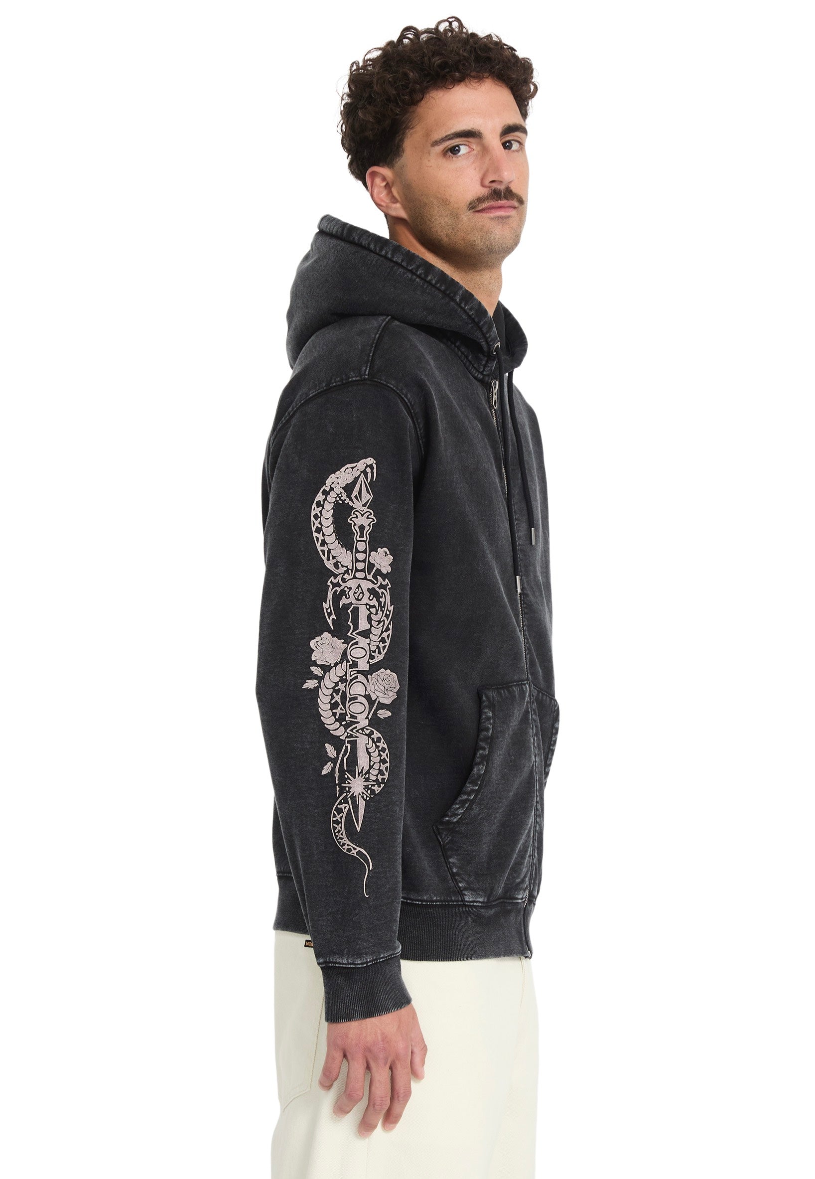 Volcom - Die By The Stone Light Acid Black - Zipper | Men-Image