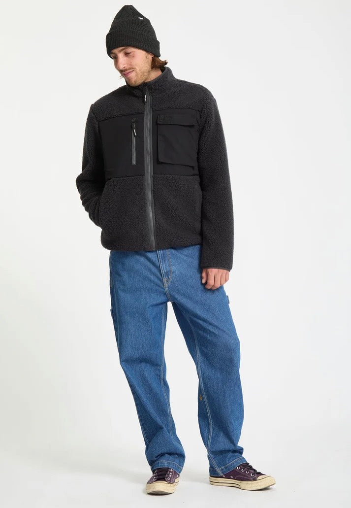 Volcom Storm Stone Zip Fleece Asphalt Black Jacket | Men-Image