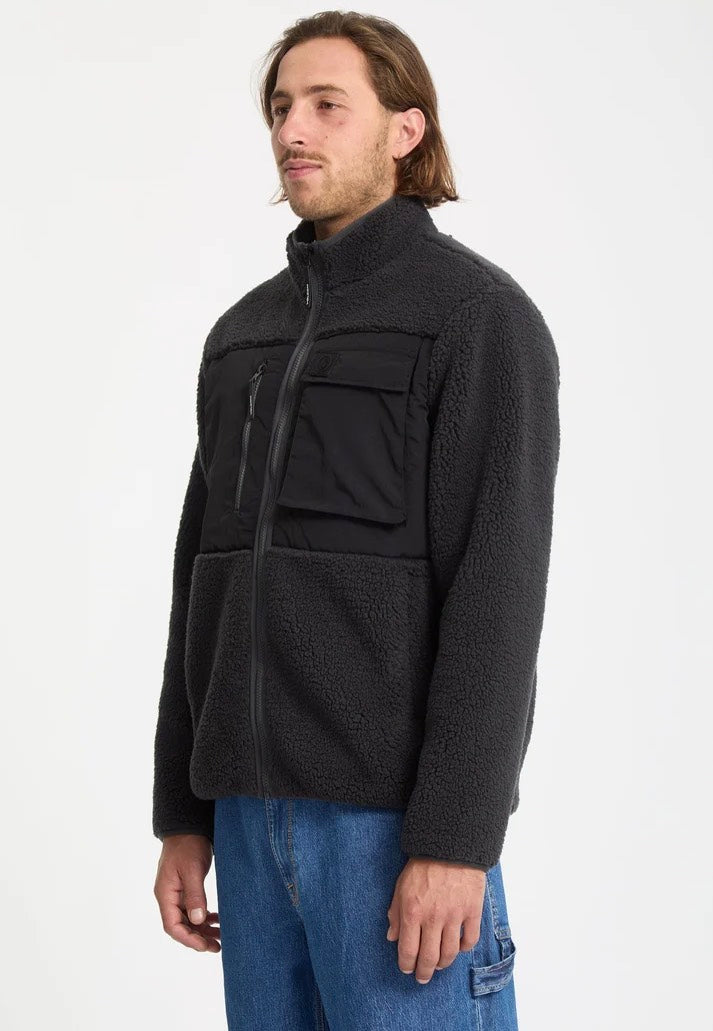 Volcom Storm Stone Zip Fleece Asphalt Black Jacket | Men-Image