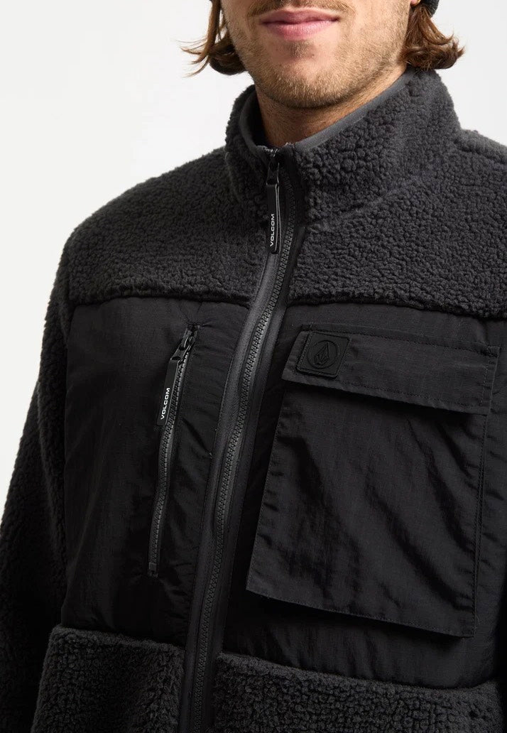 Volcom Storm Stone Zip Fleece Asphalt Black Jacket | Men-Image