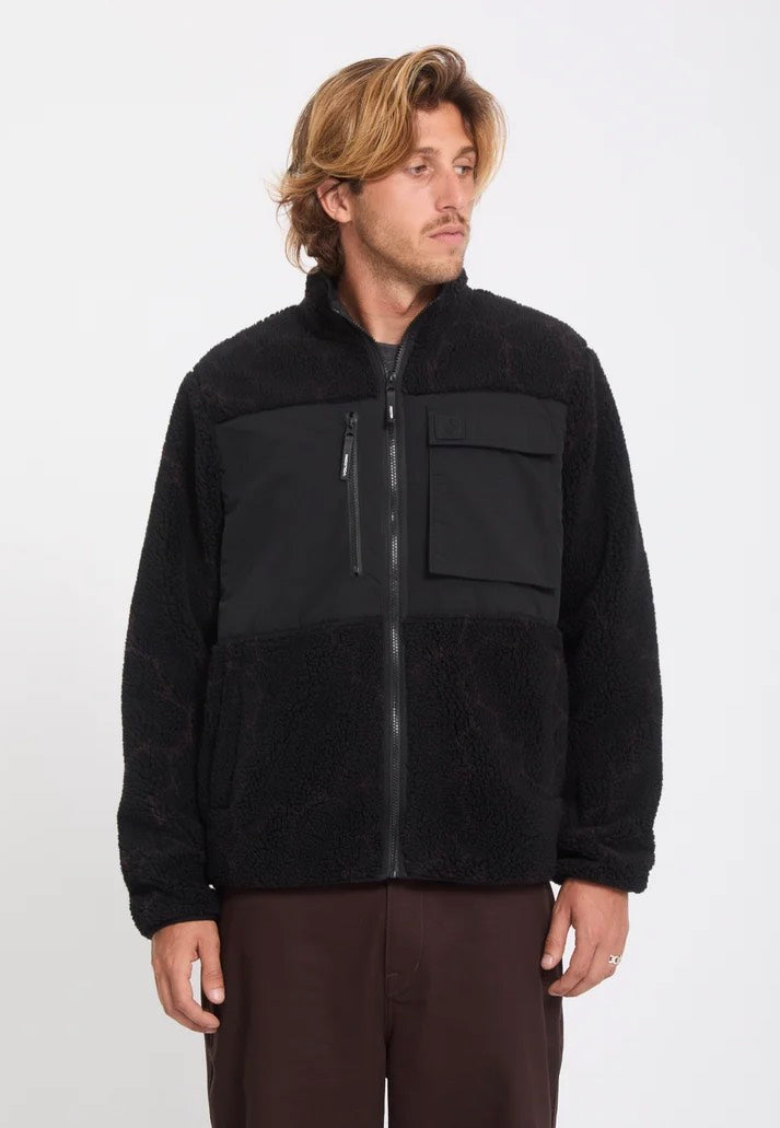 Volcom Storm Stone Zip Fleece Raisin Bunda | Men-Image