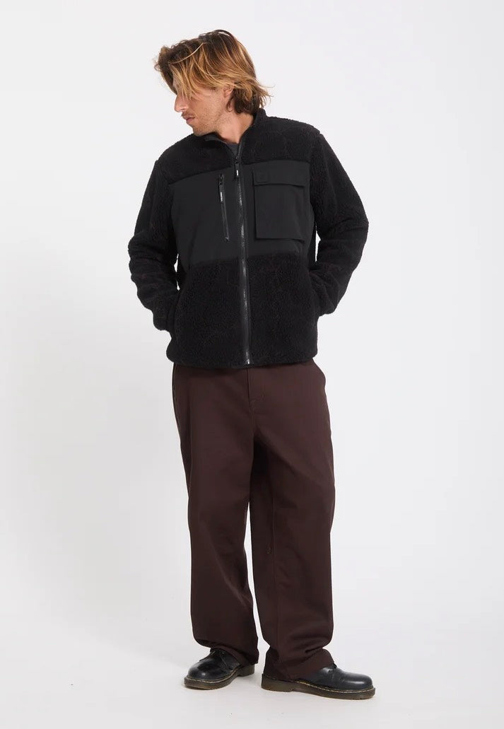 Volcom Storm Stone Zip Fleece Raisin Bunda | Men-Image