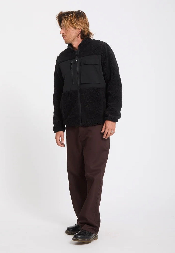 Volcom Storm Stone Zip Fleece Raisin Bunda | Men-Image