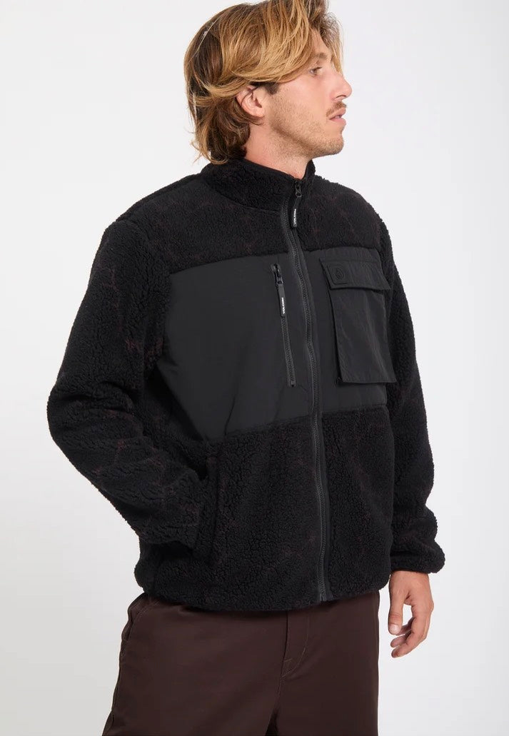 Volcom Storm Stone Zip Fleece Raisin Bunda | Men-Image