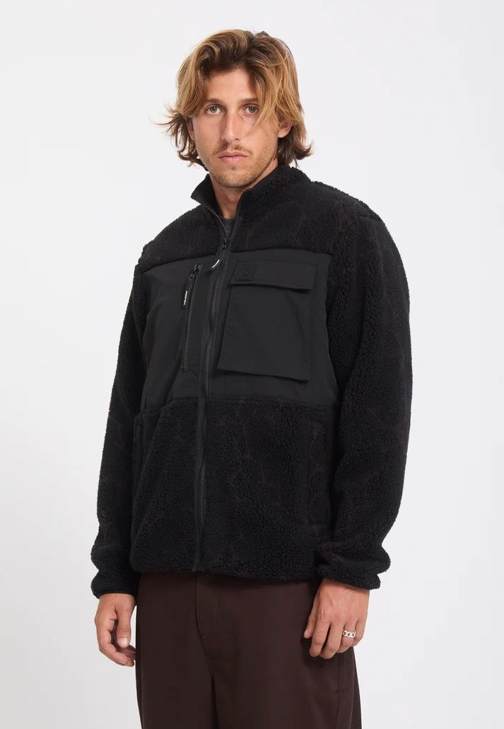Volcom Storm Stone Zip Fleece Raisin Bunda | Men-Image