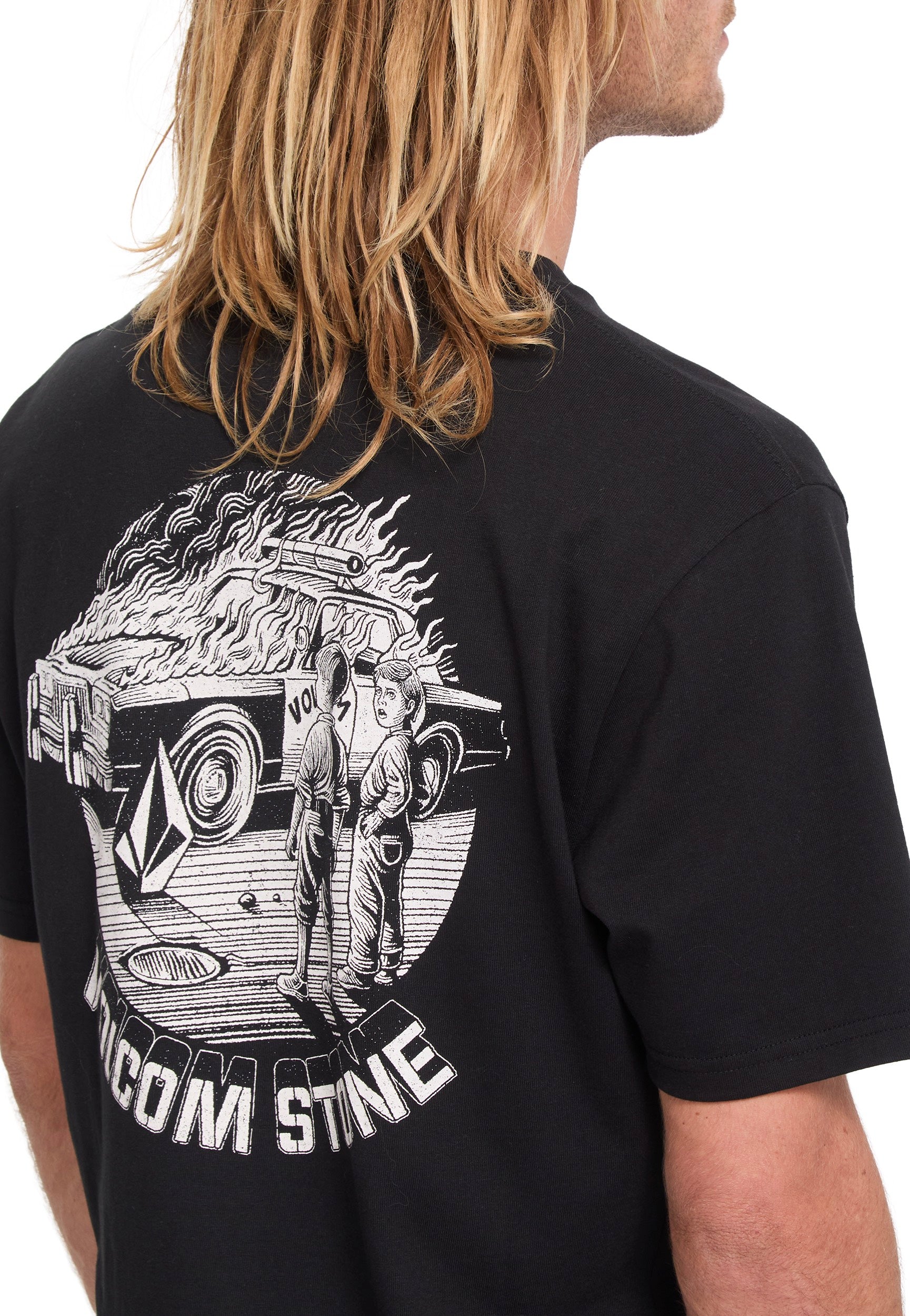 Volcom - Firecar Black - T-Shirt | Men-Image
