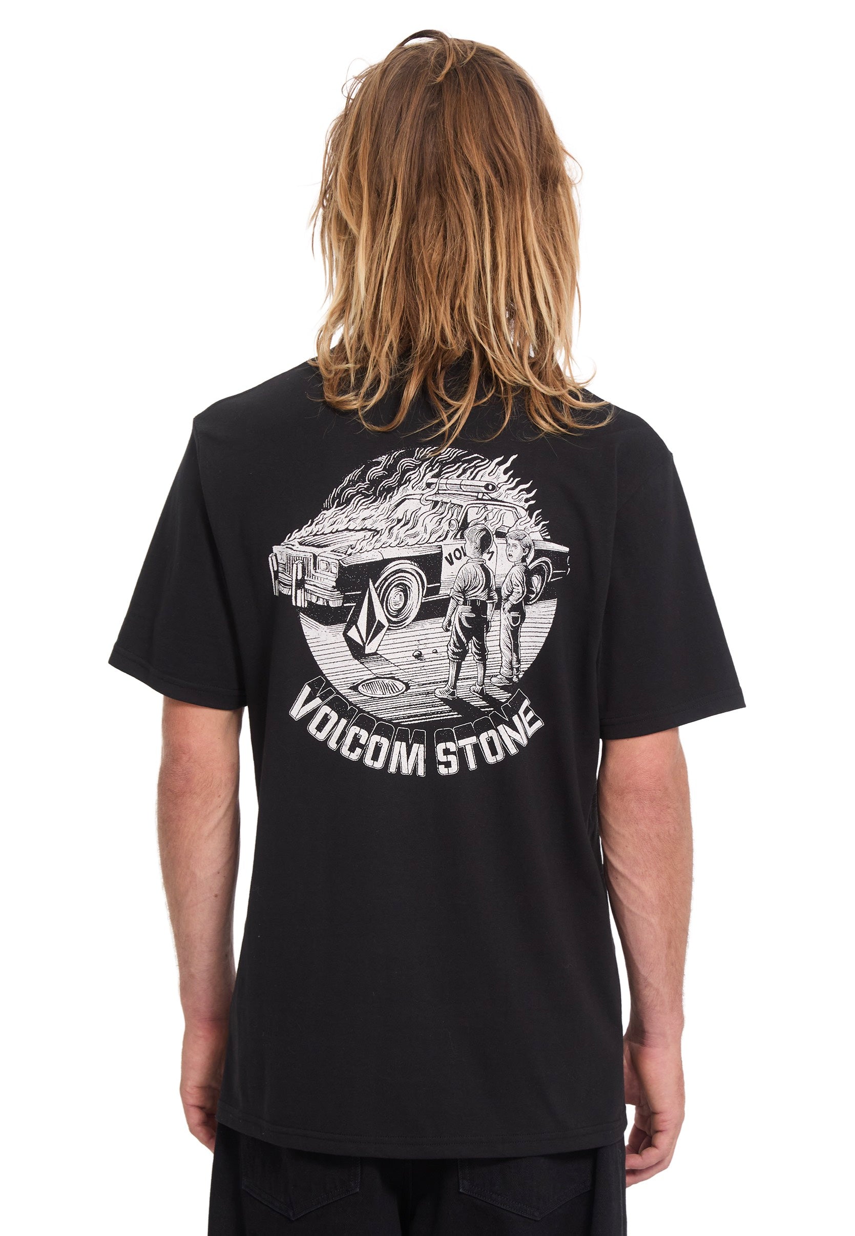 Volcom - Firecar Black - T-Shirt | Men-Image