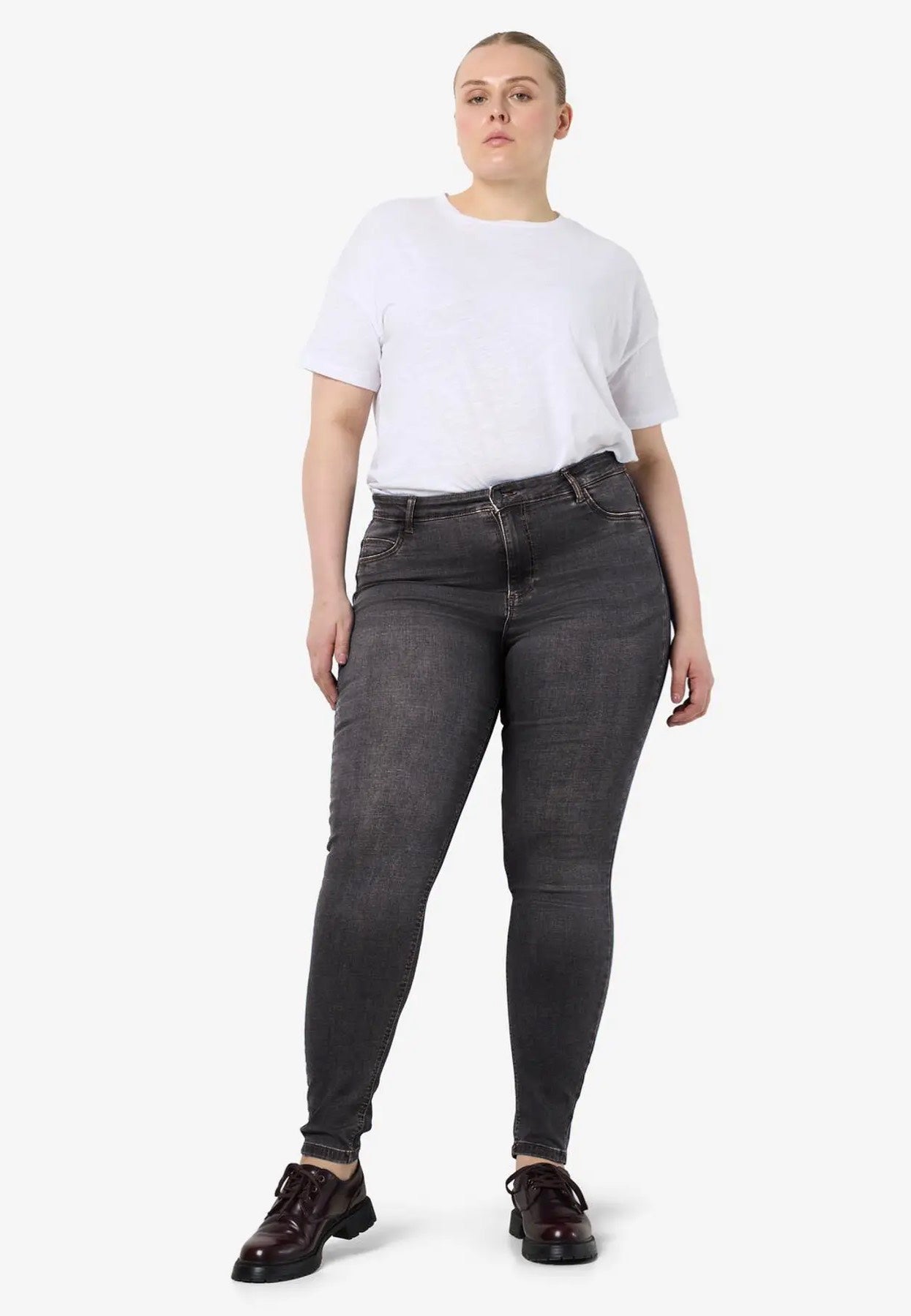 Noisy May - Callie Curve Medium Grey Denim - Jeans | Women-Image