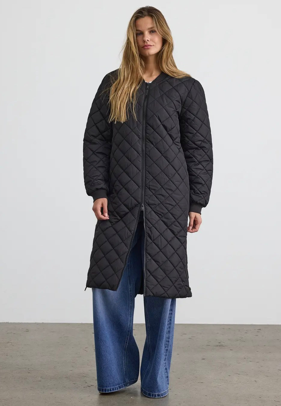 Noisy May - Gilly Quilted Black - Coat | Women-Image