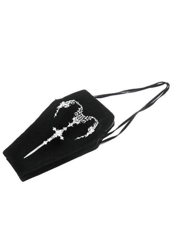 Dark In Love - Horn Embroidery Coffin - Bag | Neutral-Image