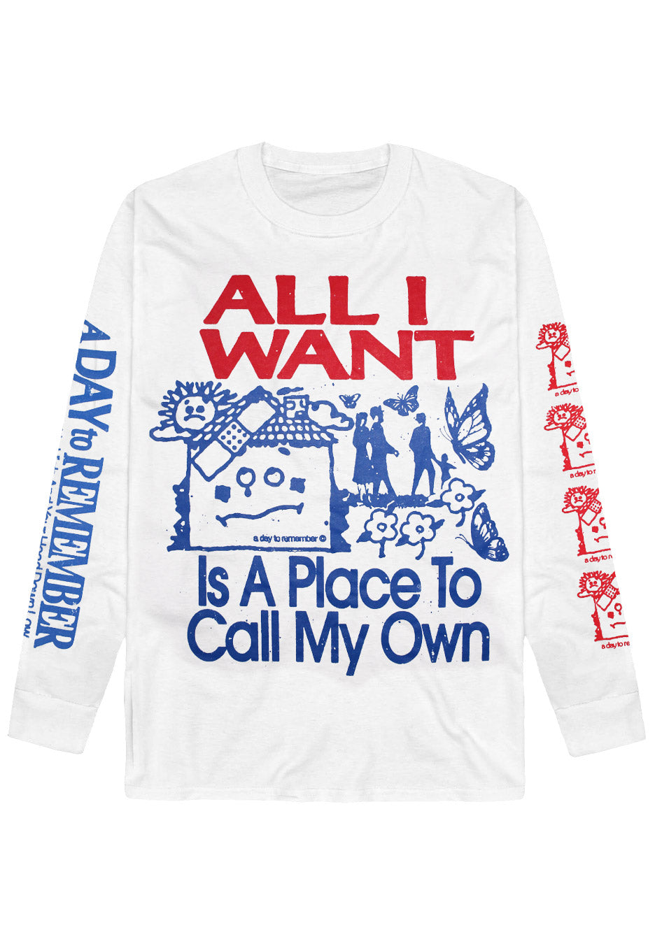A Day To Remember - All I Want Faded White - Longsleeve | Neutral-Image