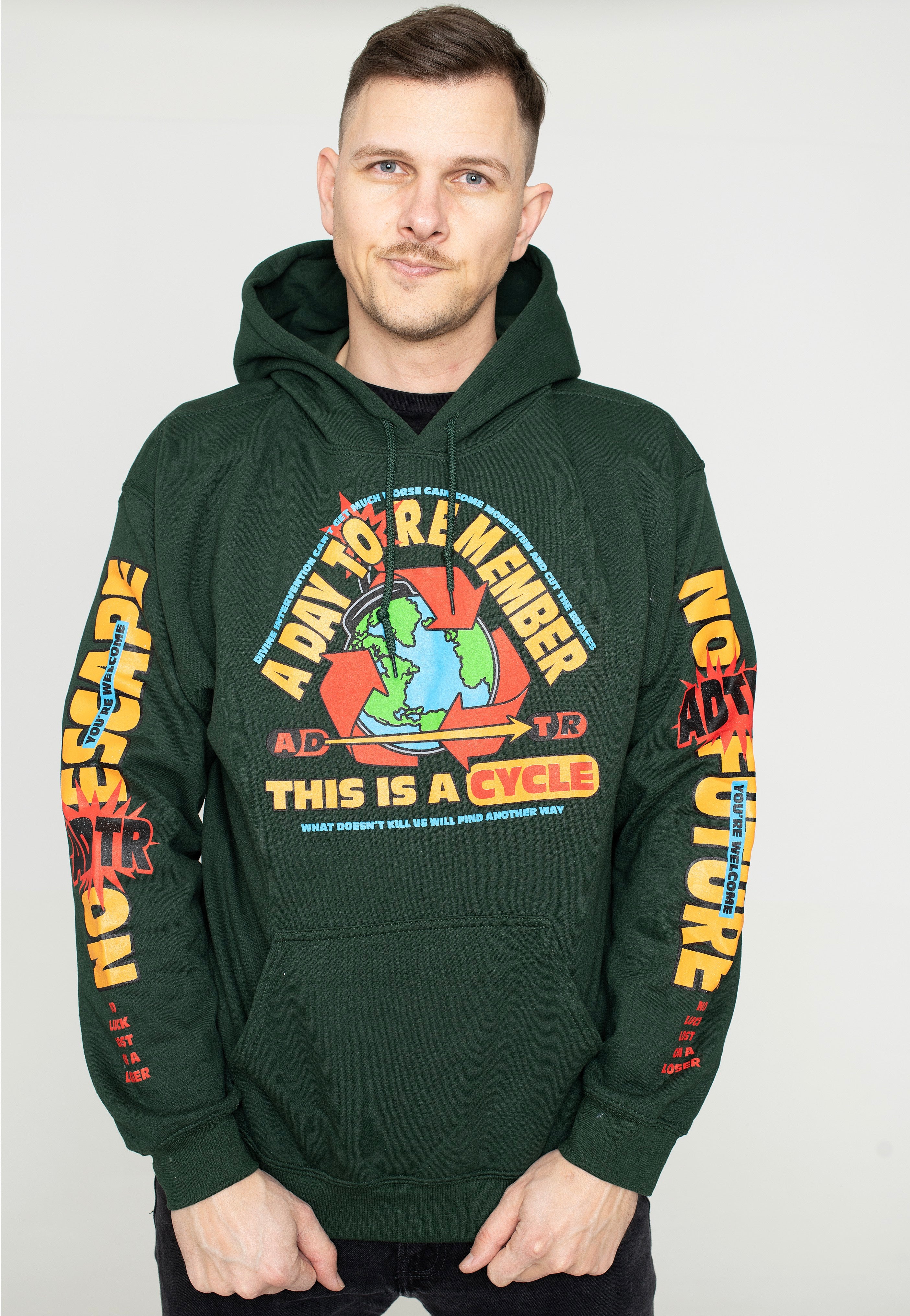 A Day To Remember - Planet Bomb Forest Green - Hoodie | Men-Image